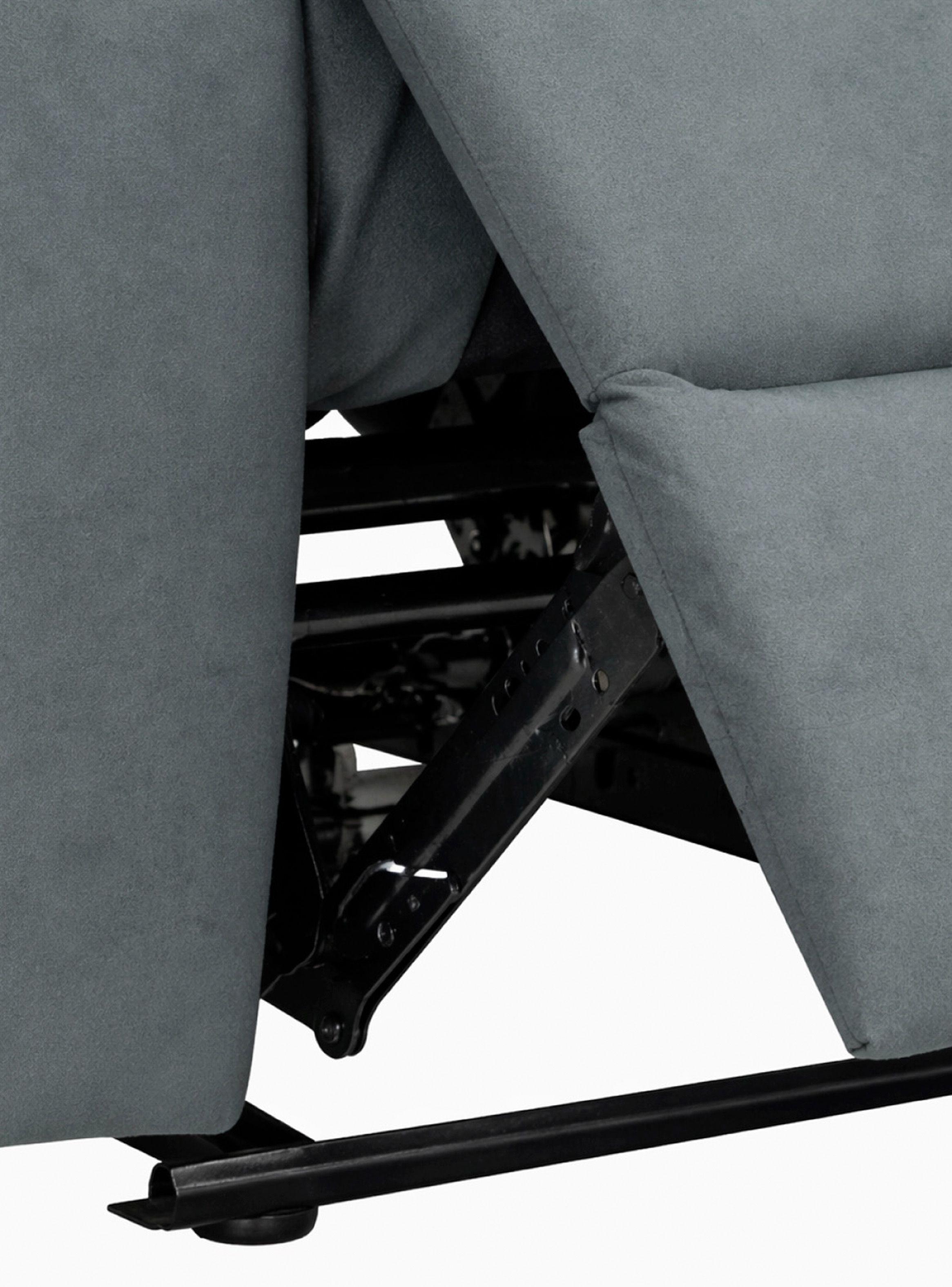 Berger Sofá reclinable Milan 3 cuerpos Gris-7