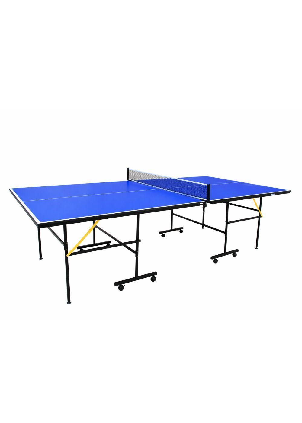 Mesa de Ping Pong Plegable Avanzada Azul-0