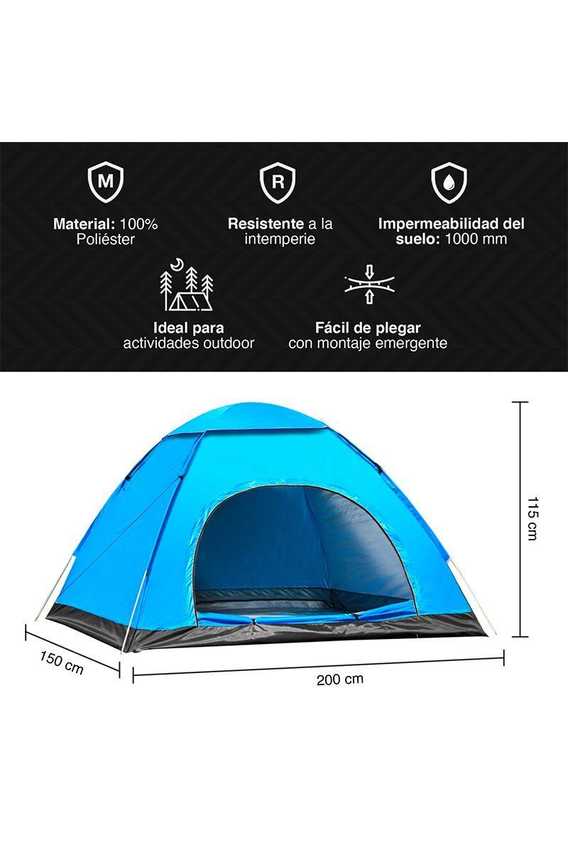 Carpa Camping 2  Personas Celeste-2