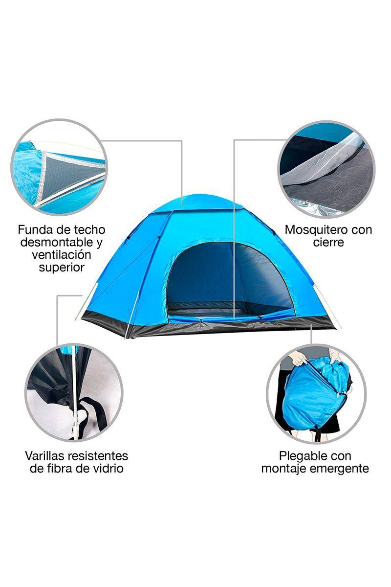 Carpa Camping 2  Personas Celeste-3
