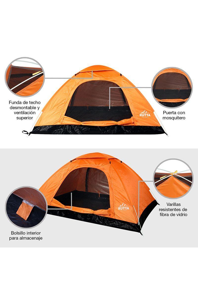 Carpa 2 Personas Camping Outdoor Naranjo-1