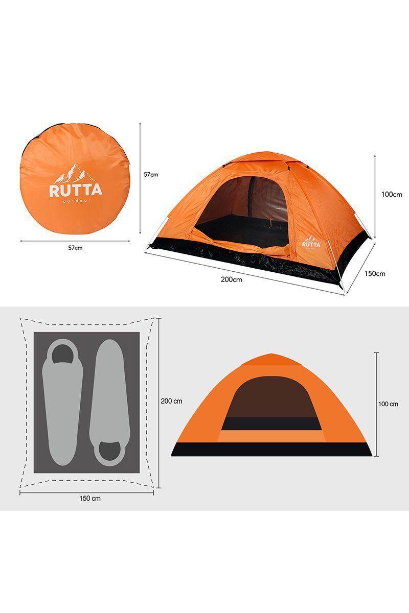 Carpa 2 Personas Camping Outdoor Naranjo-2