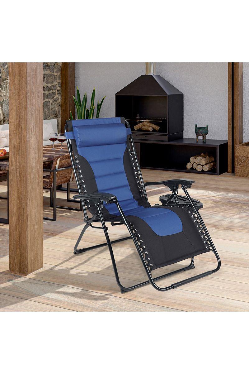 Reposera XL Acolchada Azul-1