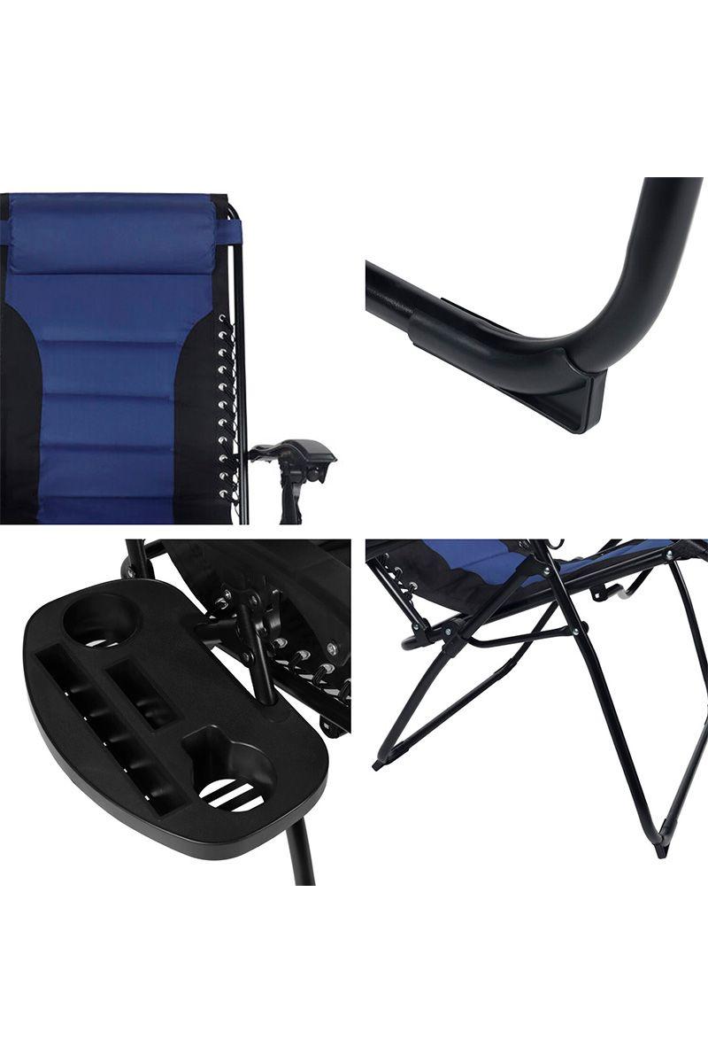 Reposera XL Acolchada Azul-4