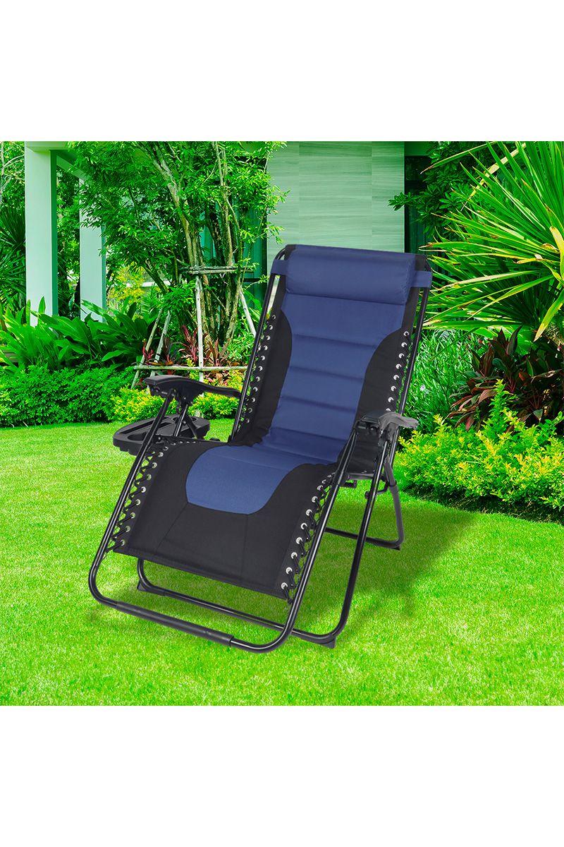 Reposera XL Acolchada Azul-5