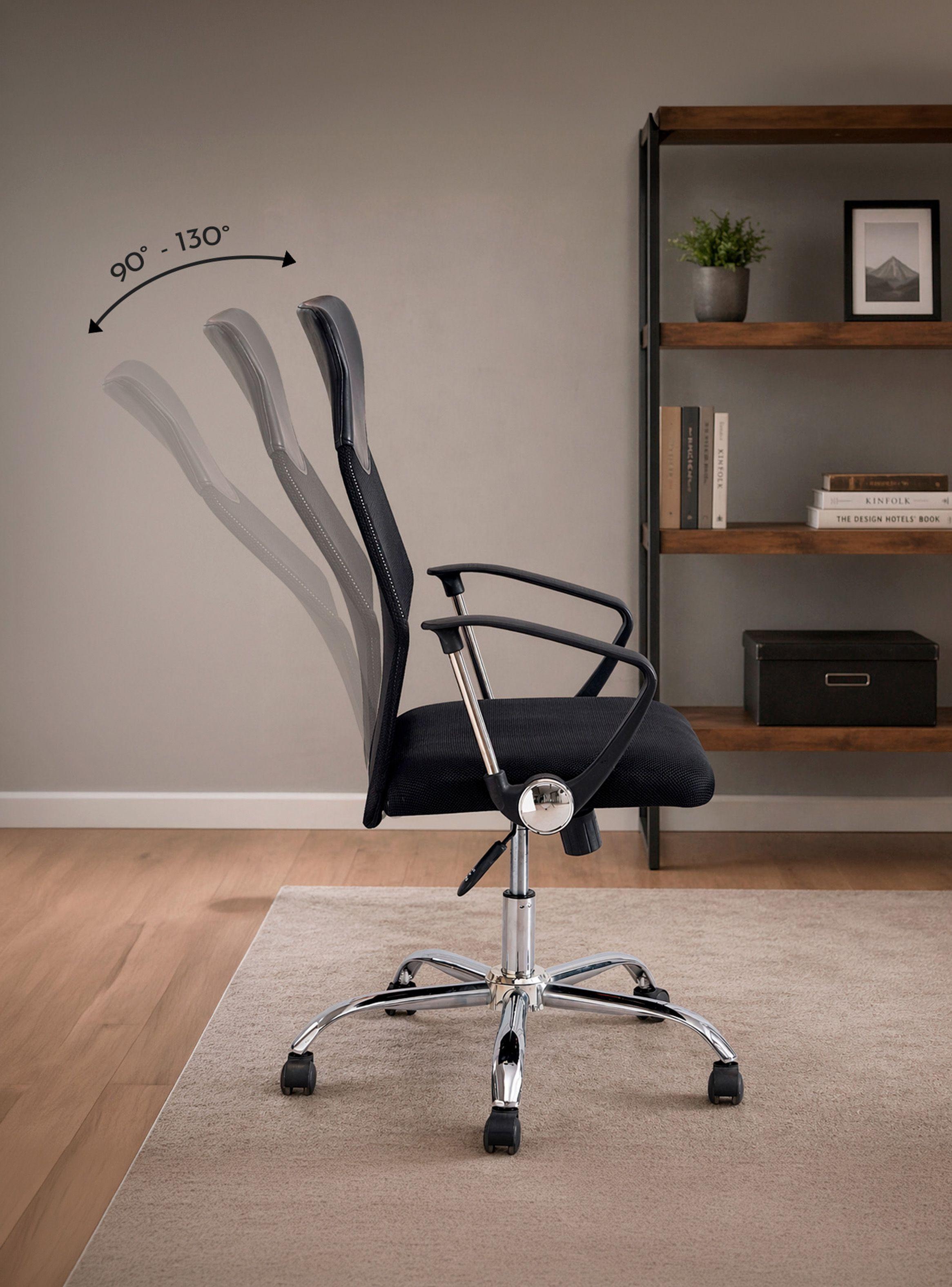 Silla Escritorio Ergonómica Autonomy Malla Reclinable Negra-3