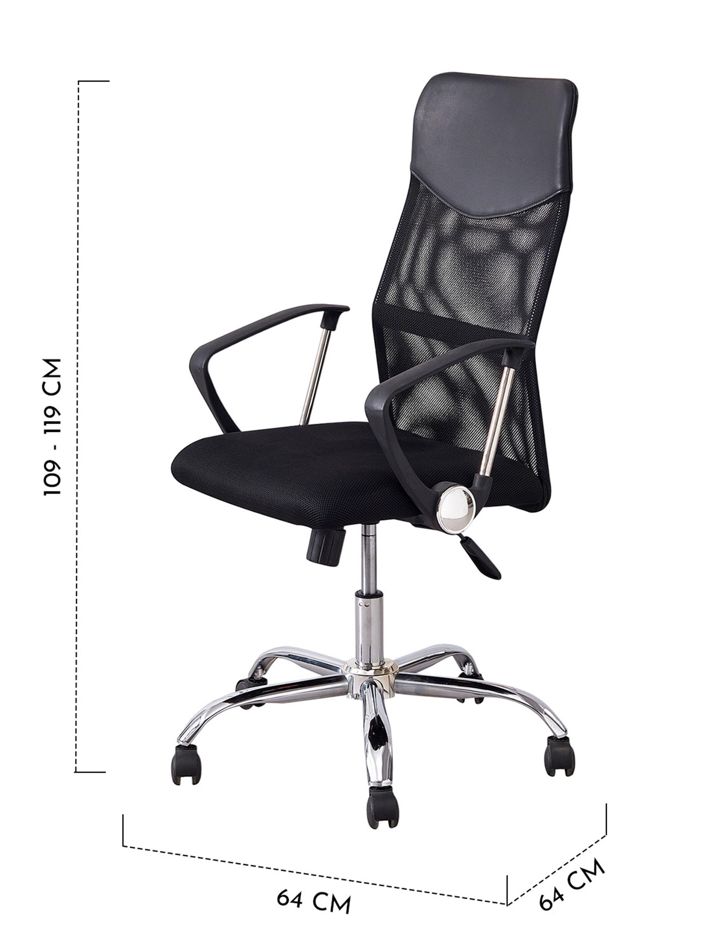 Silla Escritorio Ergonómica Autonomy Malla Reclinable Negra-7