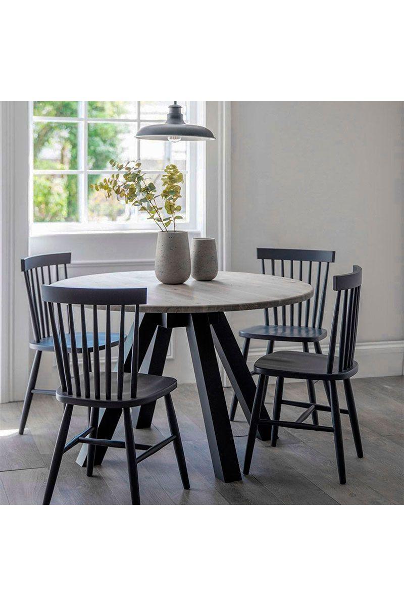 Pack 2 Silla Comedor Windsor Negro-5