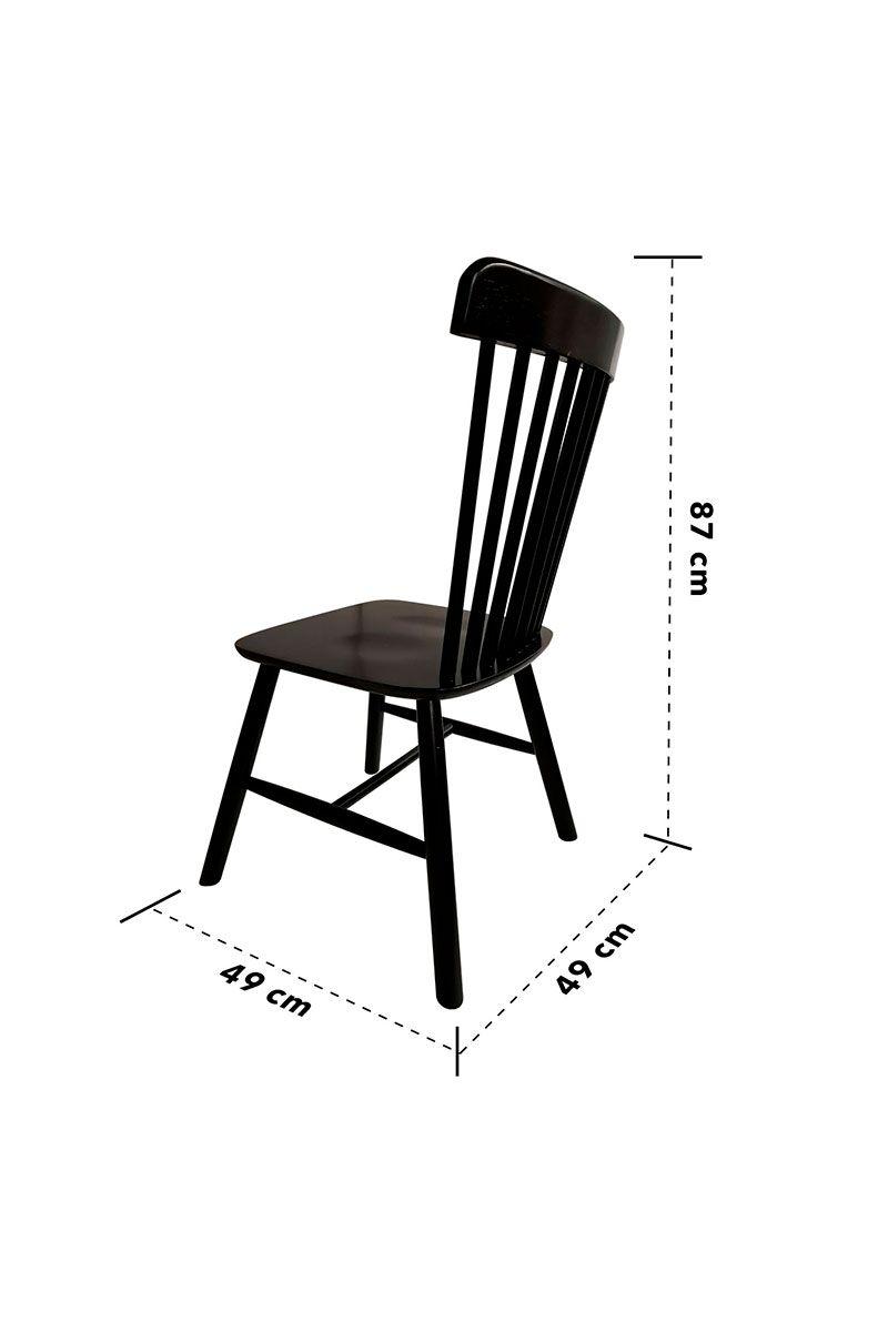 Pack 2 Silla Comedor Windsor Negro-2