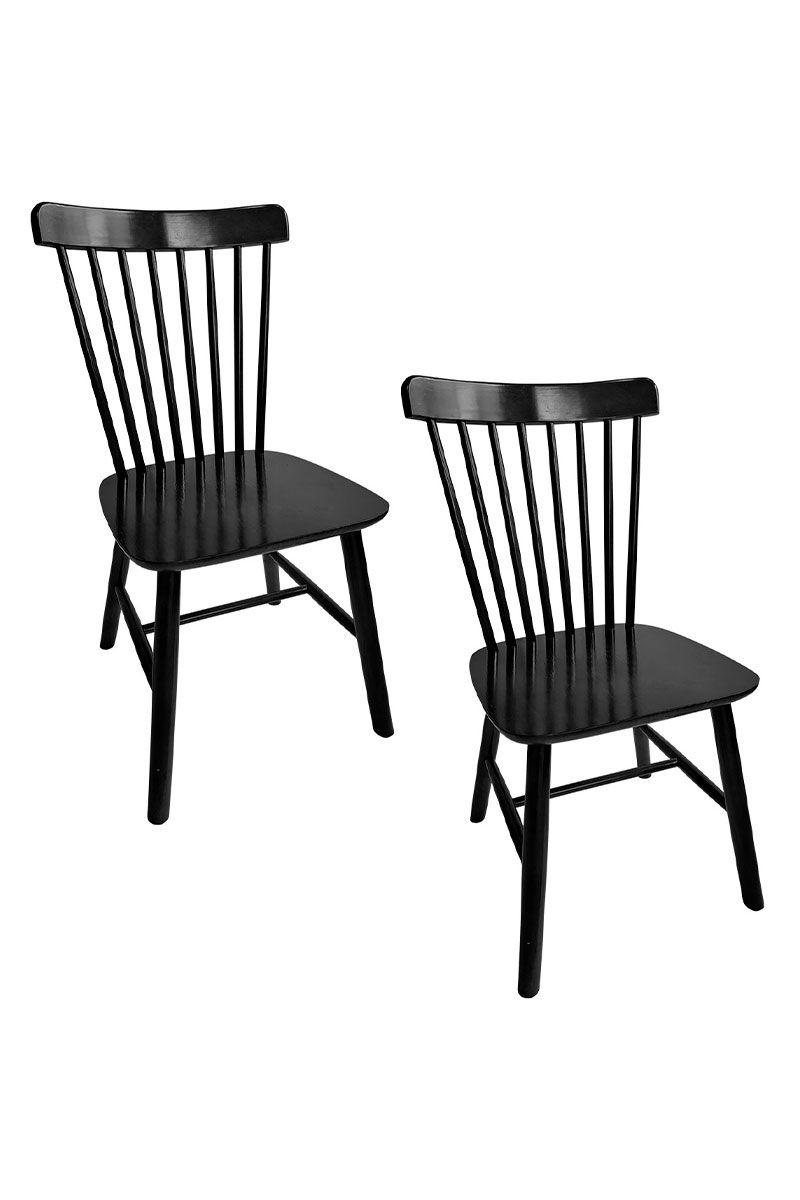 Pack 2 Silla Comedor Windsor Negro-0