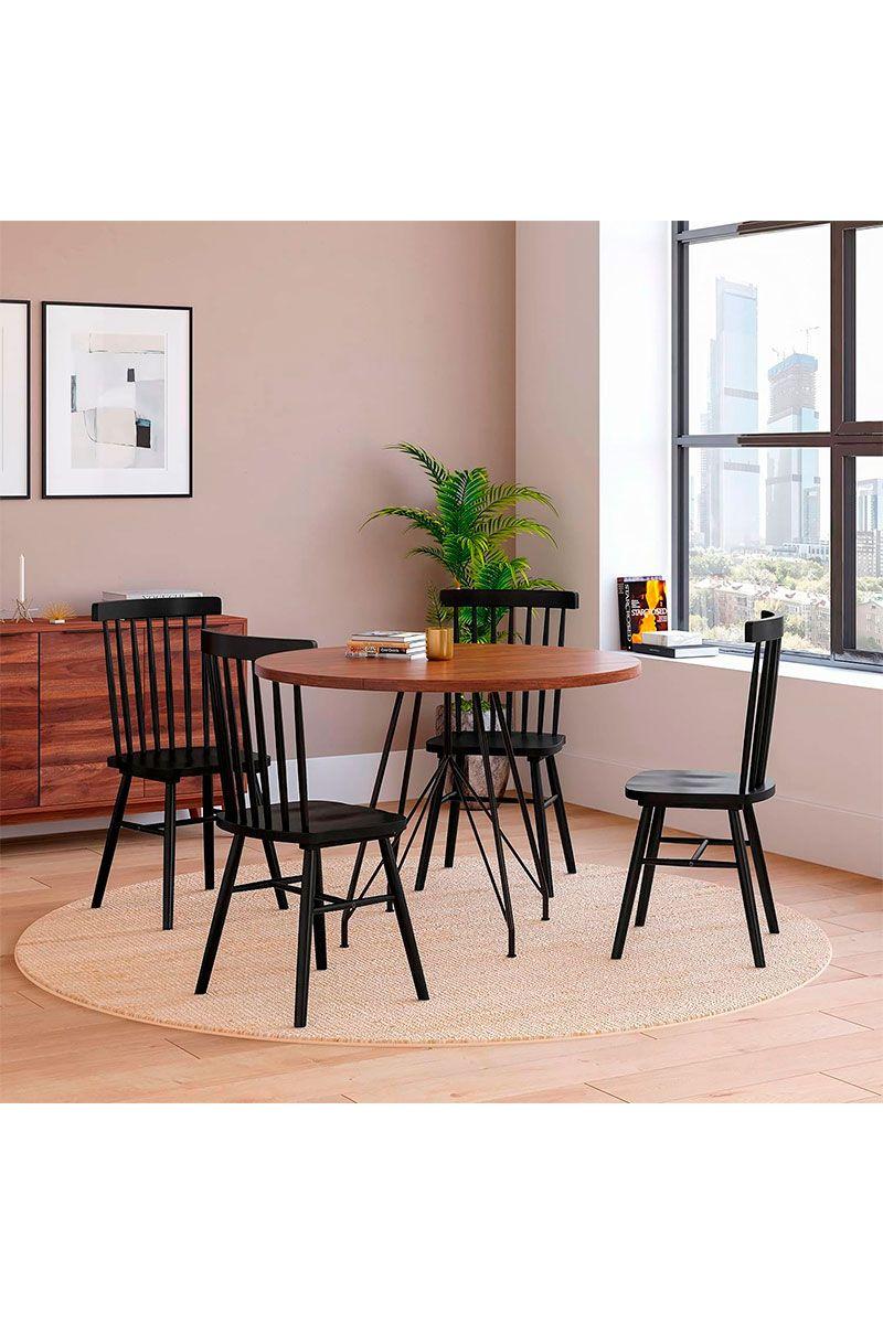 Pack 2 Silla Comedor Windsor Negro-1