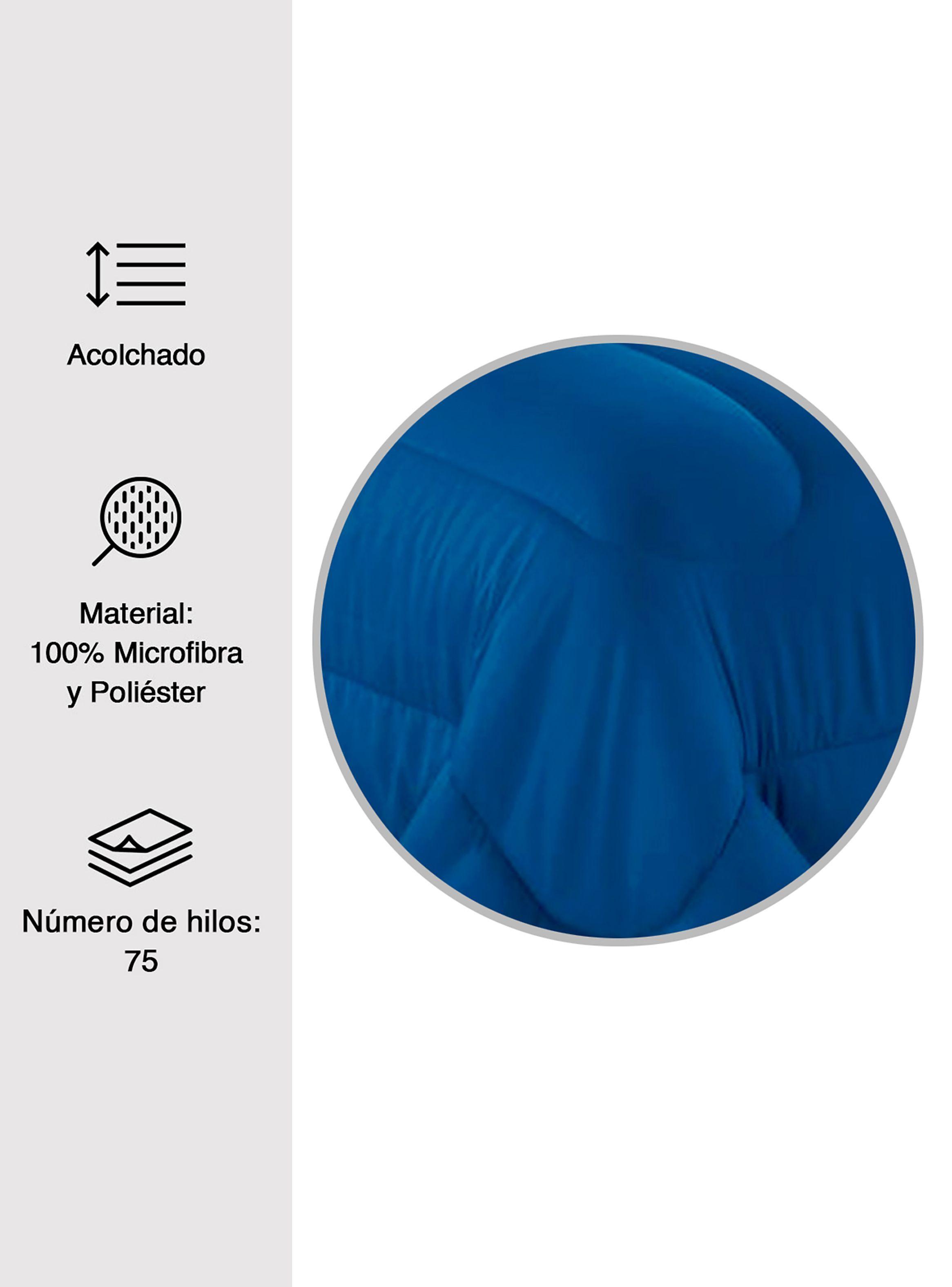 Plumón Liso Colors 1.5 Plazas Azul-2