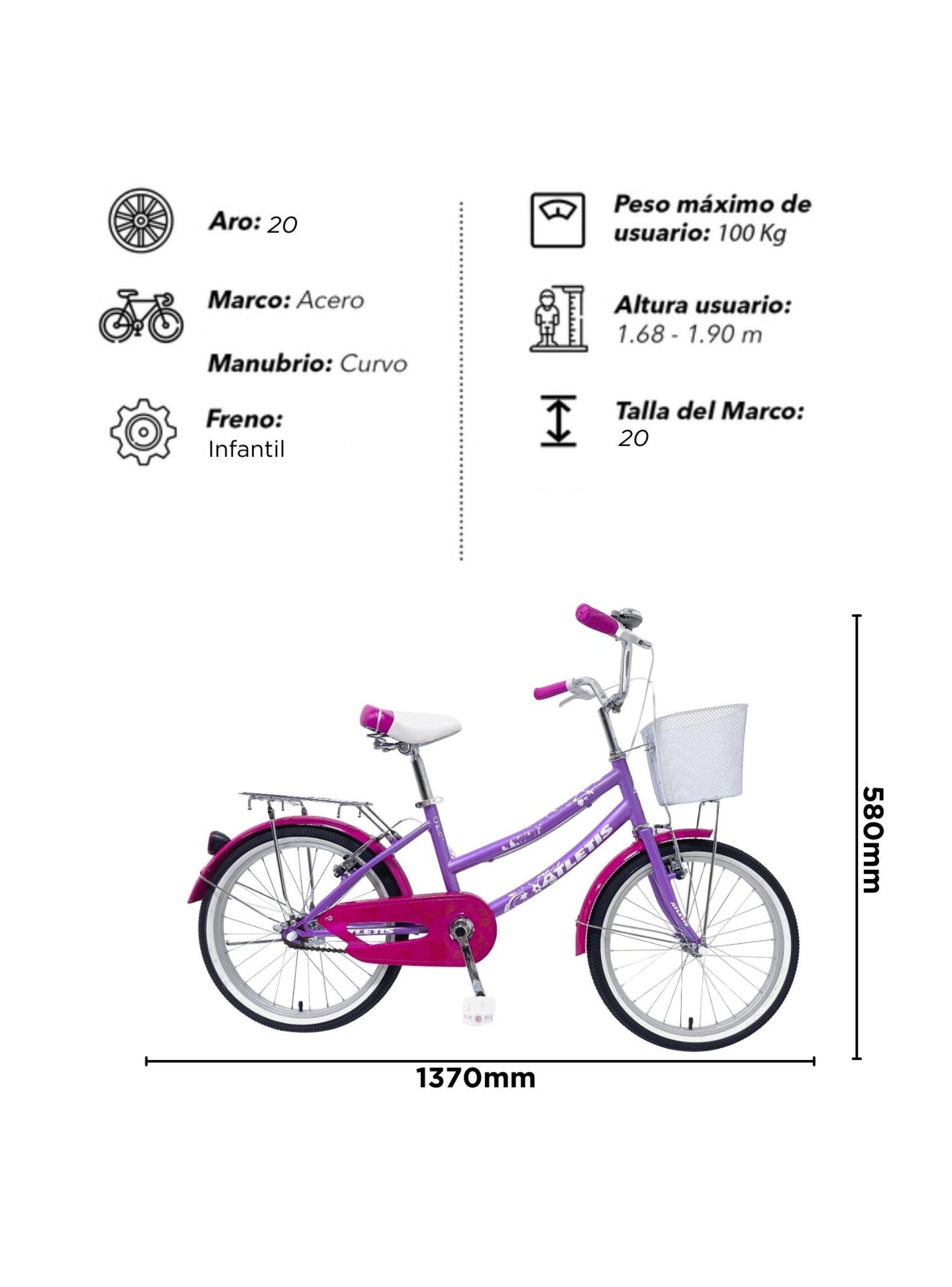 Bicicleta Infantil Classic Ride Canasto Aro 20-2