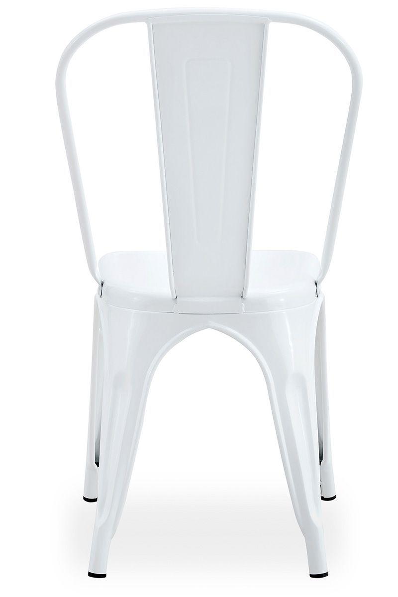 Pack De 4 Silla Metal Tolix Blanco-5