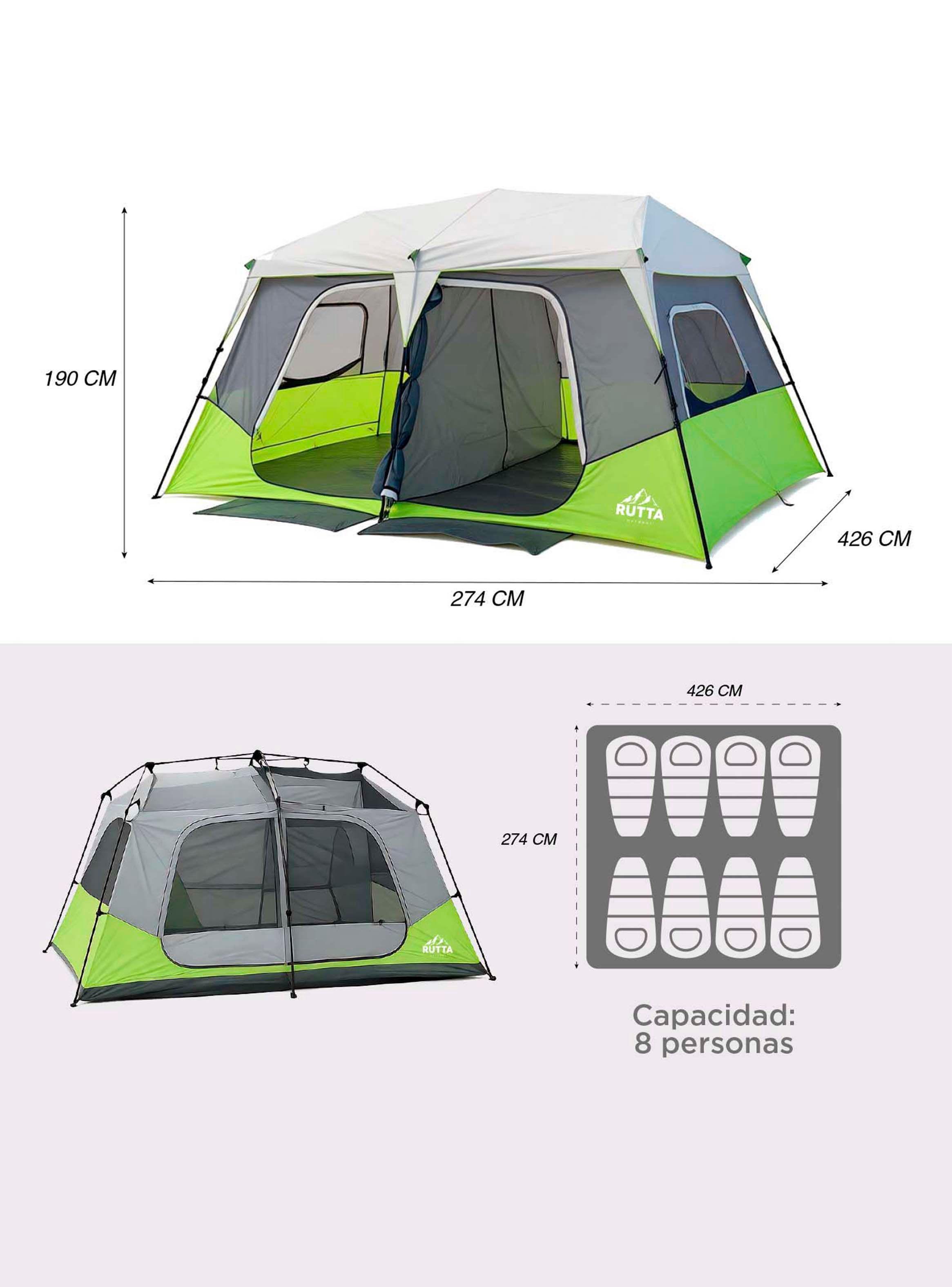 Carpa Instantánea QuickCamp 8 Personas-3