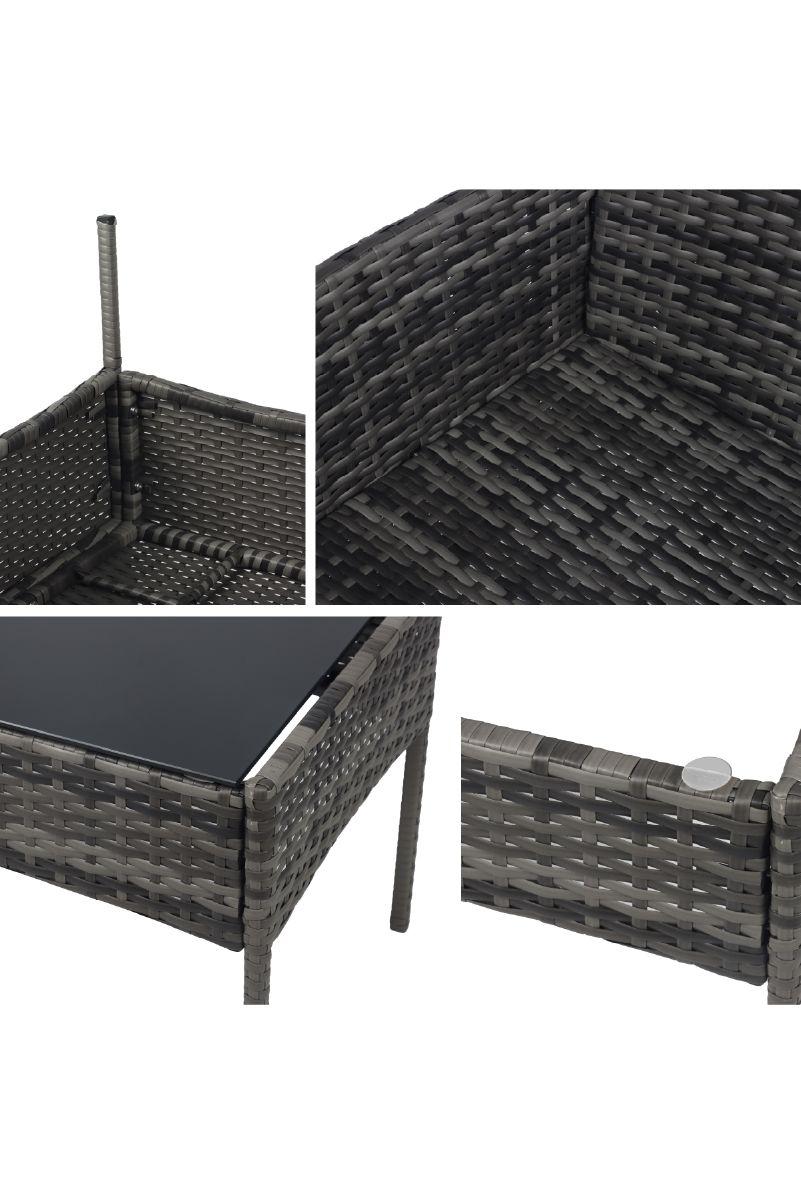 Set Terraza 4 Piezas Positano Mesa + Sillón Negro-3