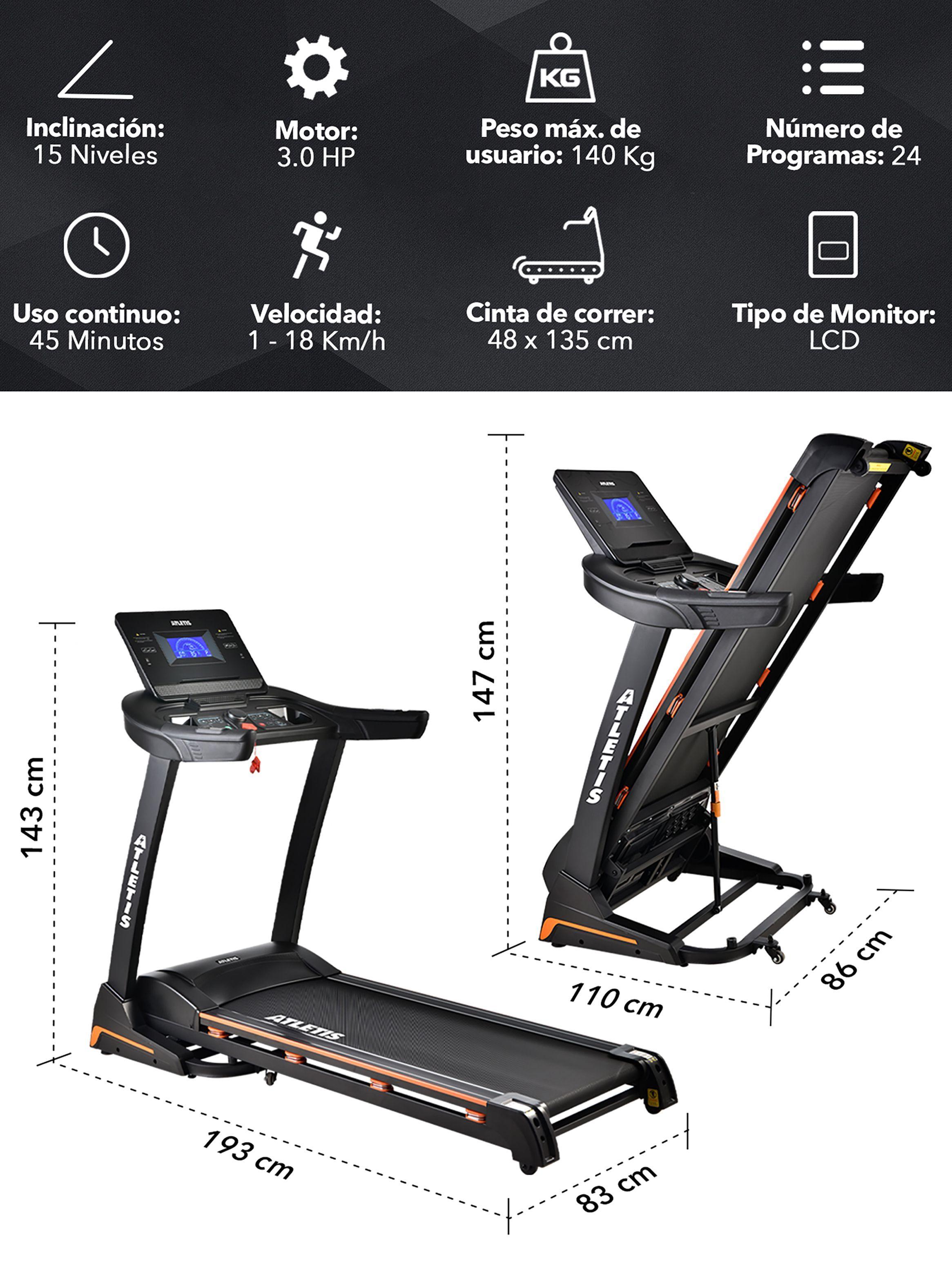 Trotadora Eléctrica Atletis Élite Pro Bluetooth-2