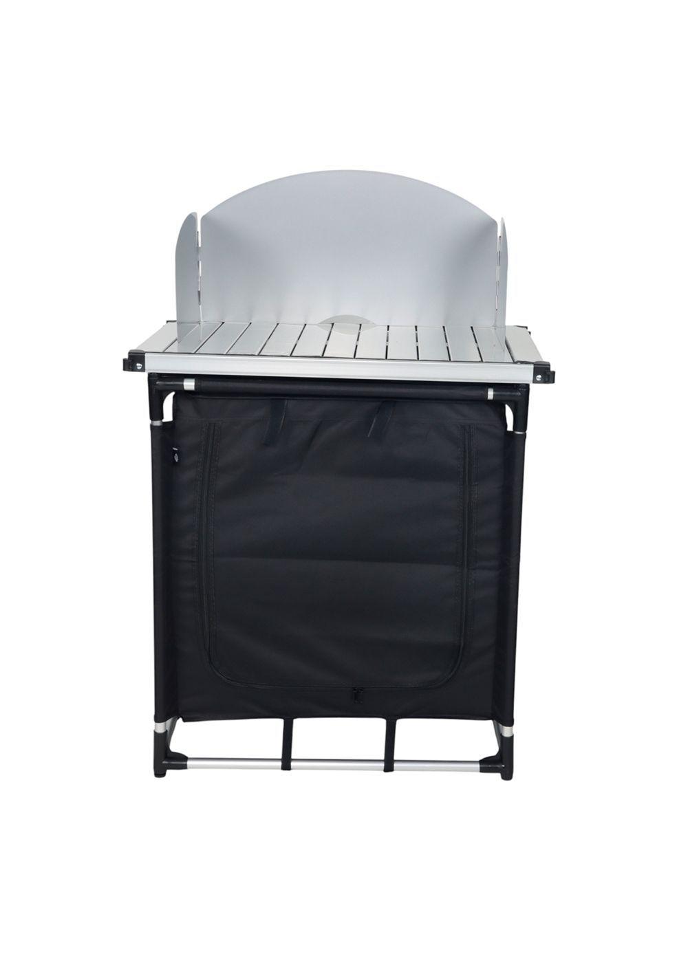 Mesa de Cocina Plegable Camping Negra-2