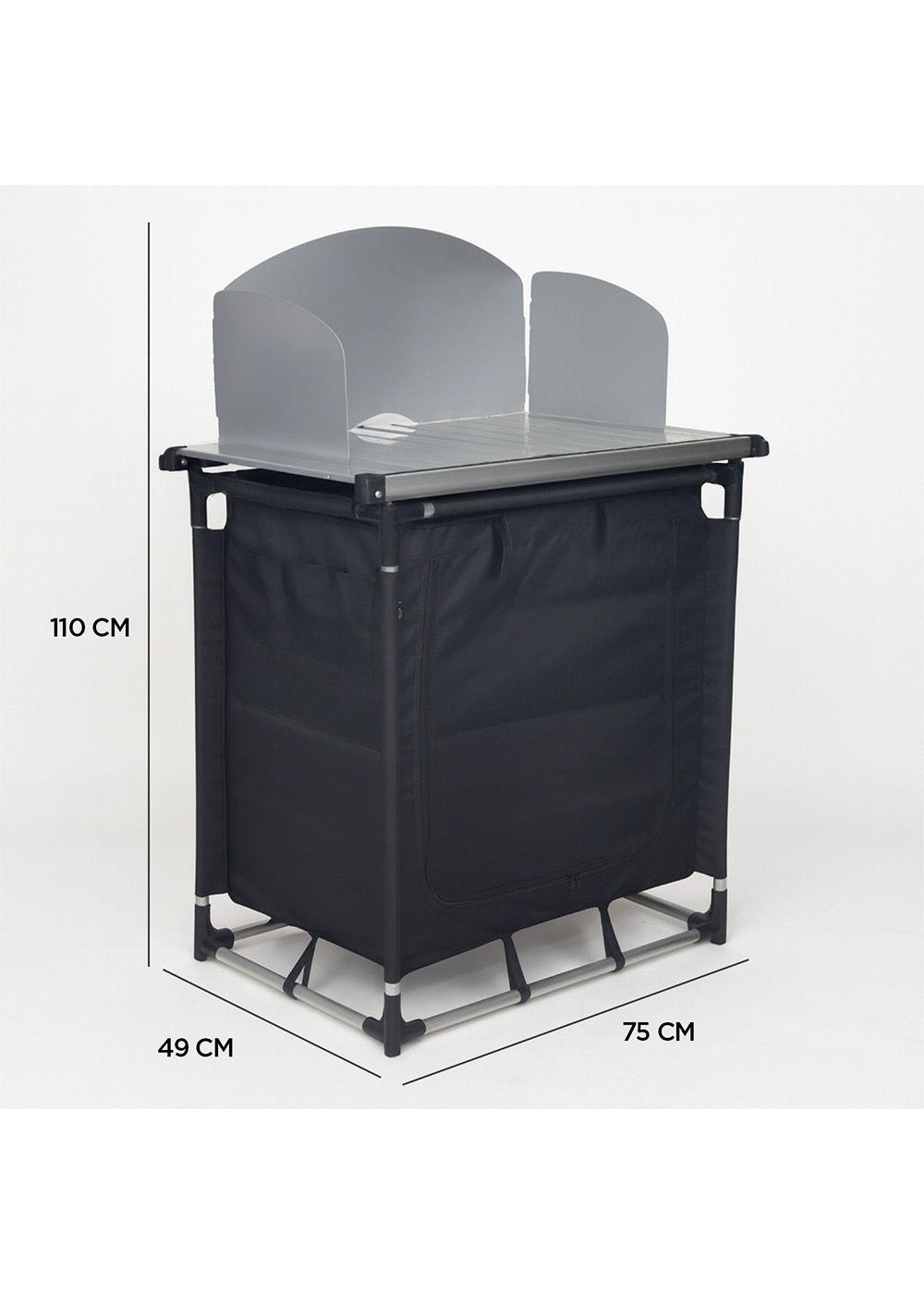 Mesa de Cocina Plegable Camping Negra-4