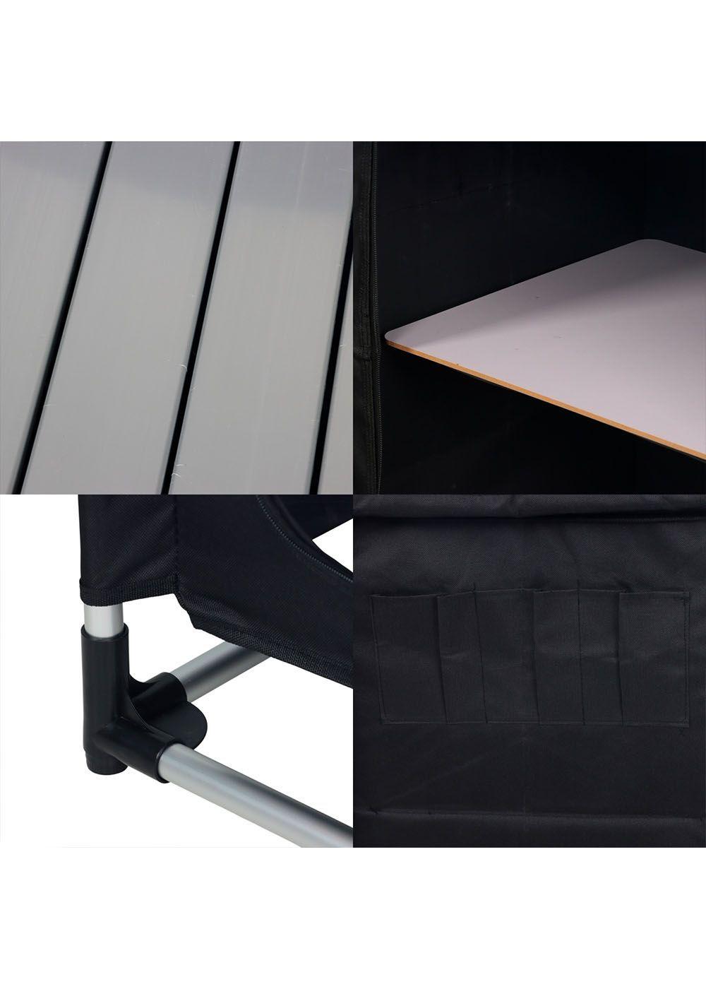 Mesa de Cocina Plegable Camping Negra-5