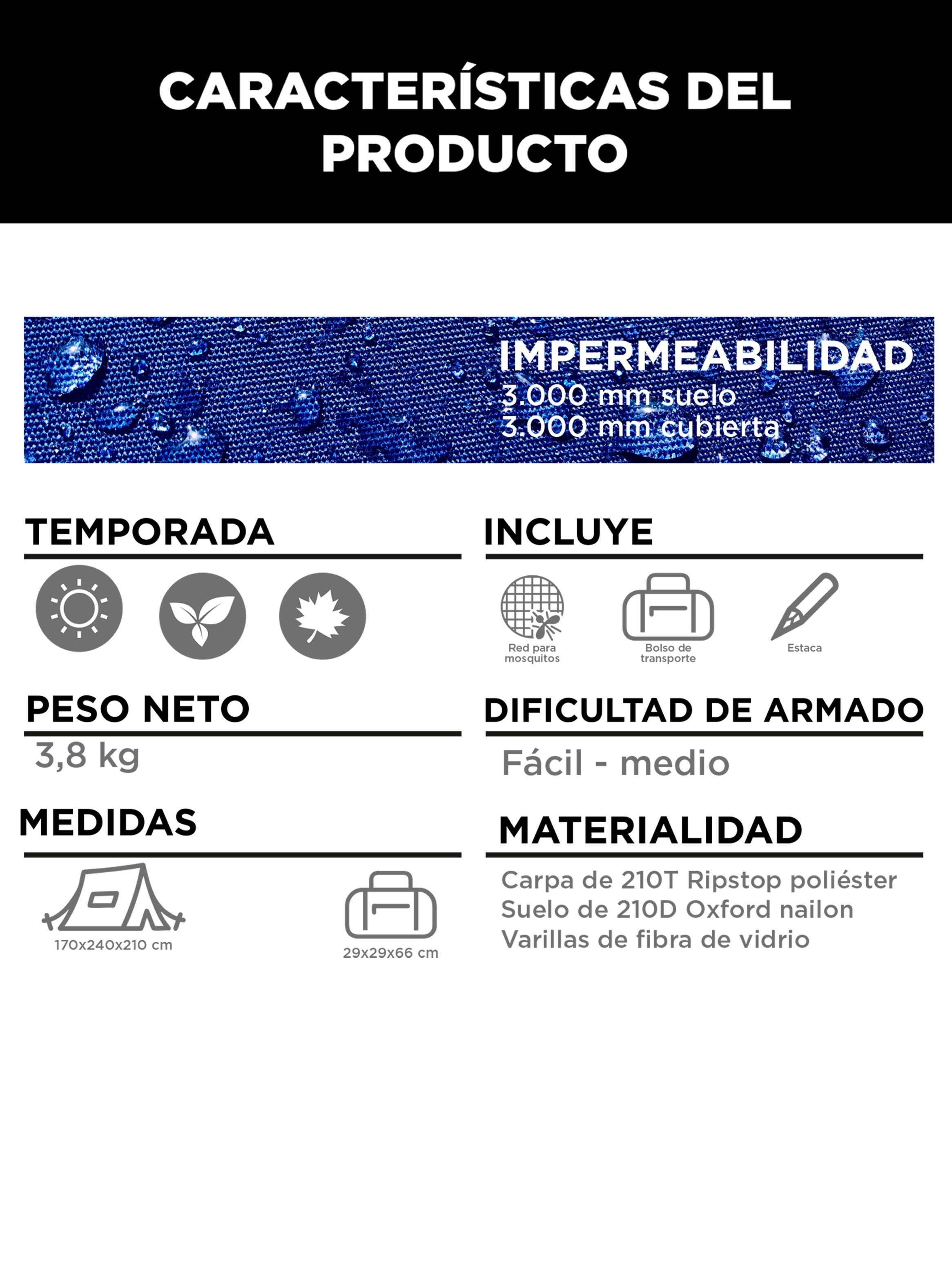 Carpa Camping Yosemite 4 Personas-4