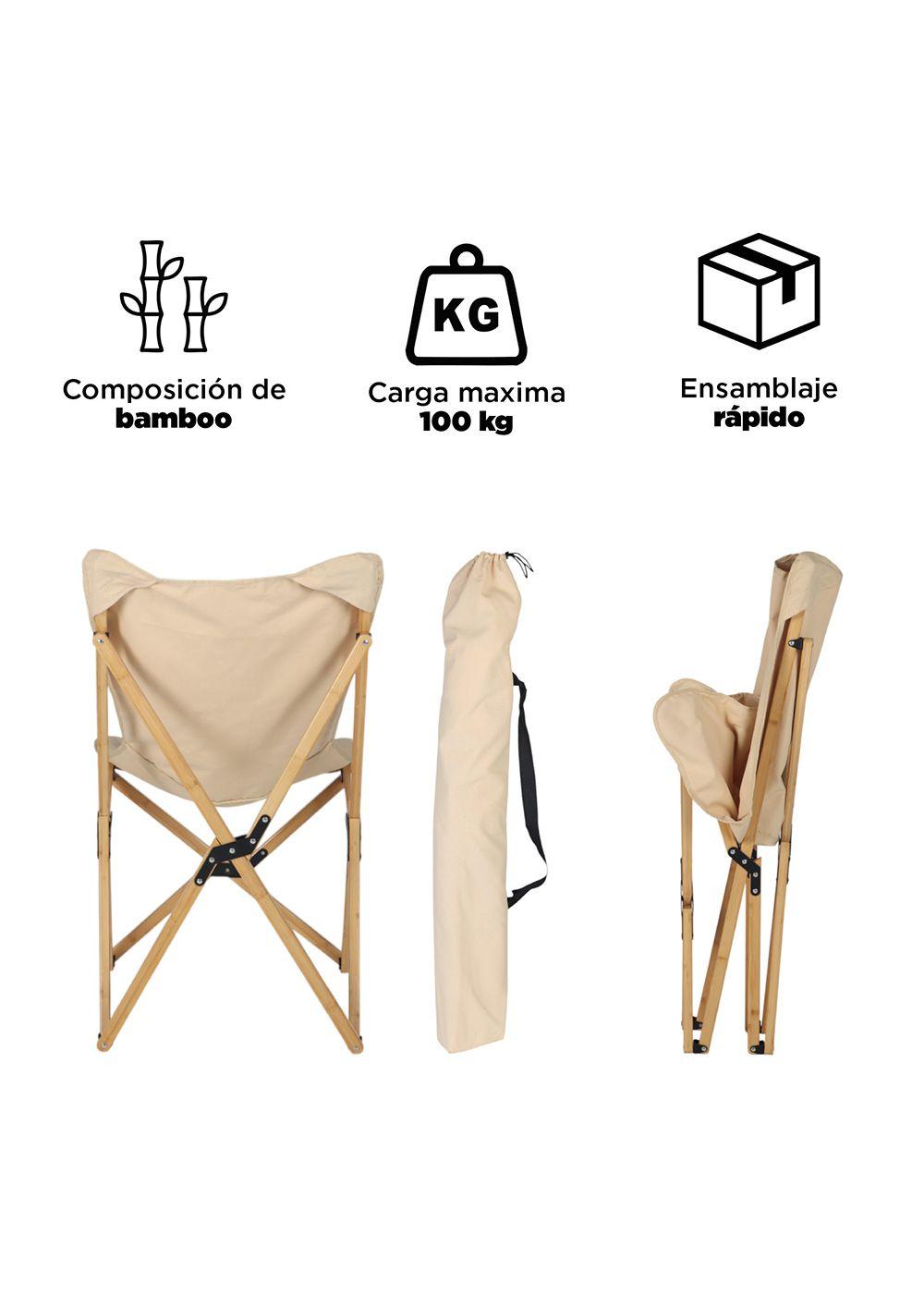 Silla Pleagable Camping Ranco Beige-3