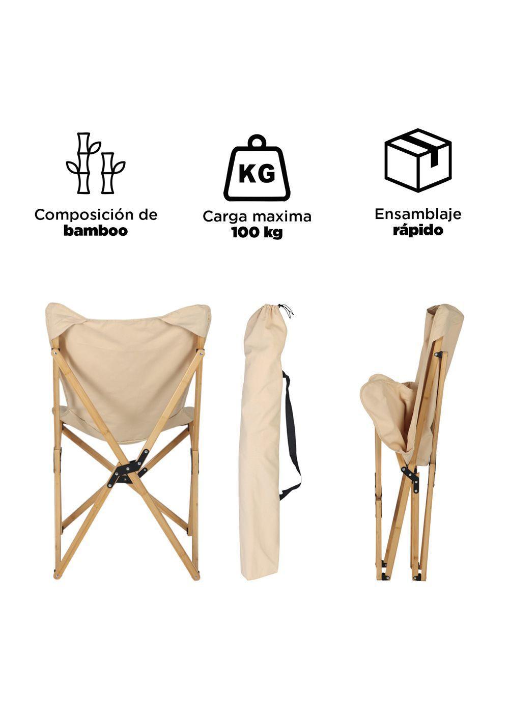 Silla Pleagable Camping Ranco Beige-3
