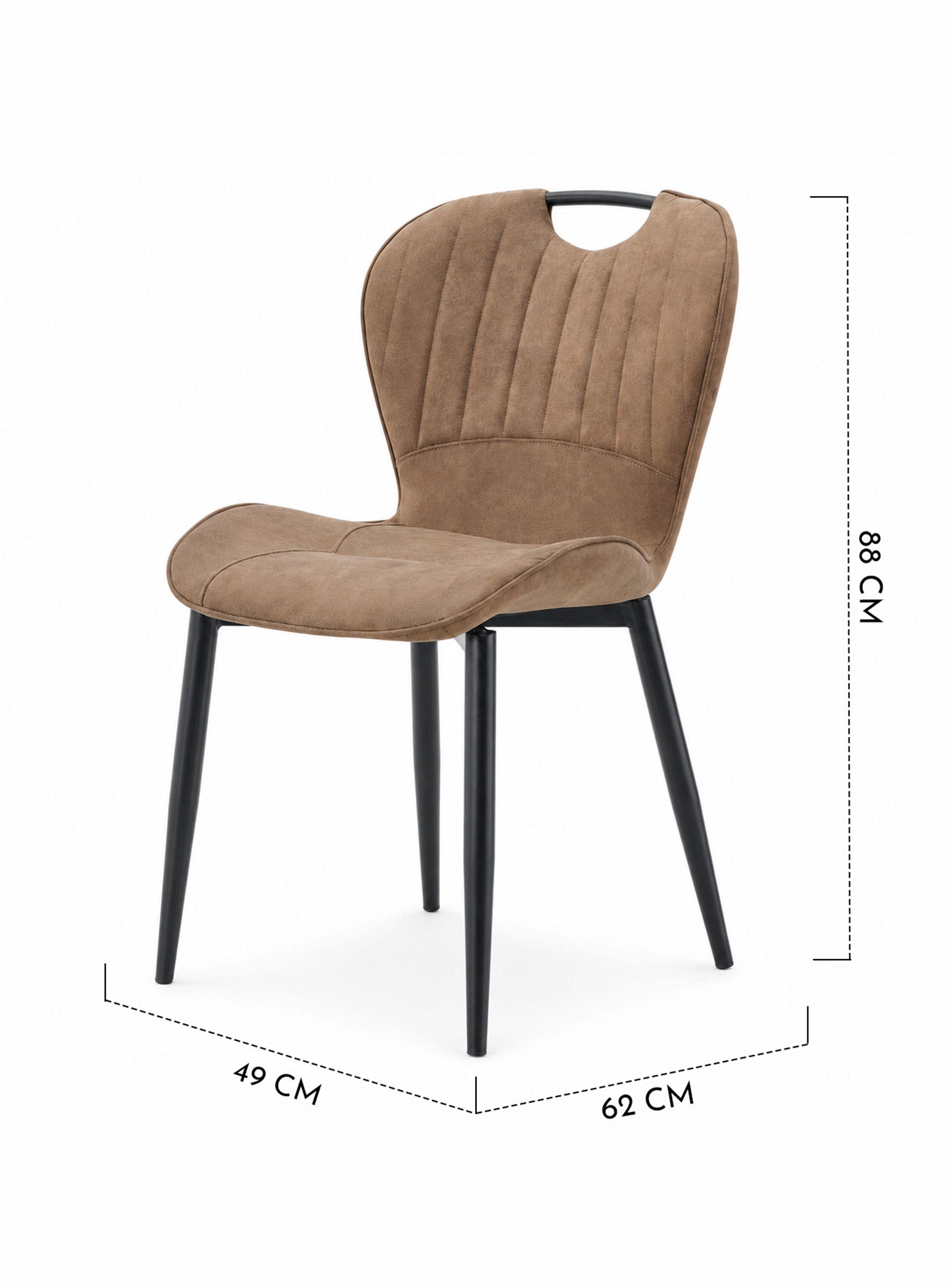 Pack 4 Sillas Comedor Presto Café-2