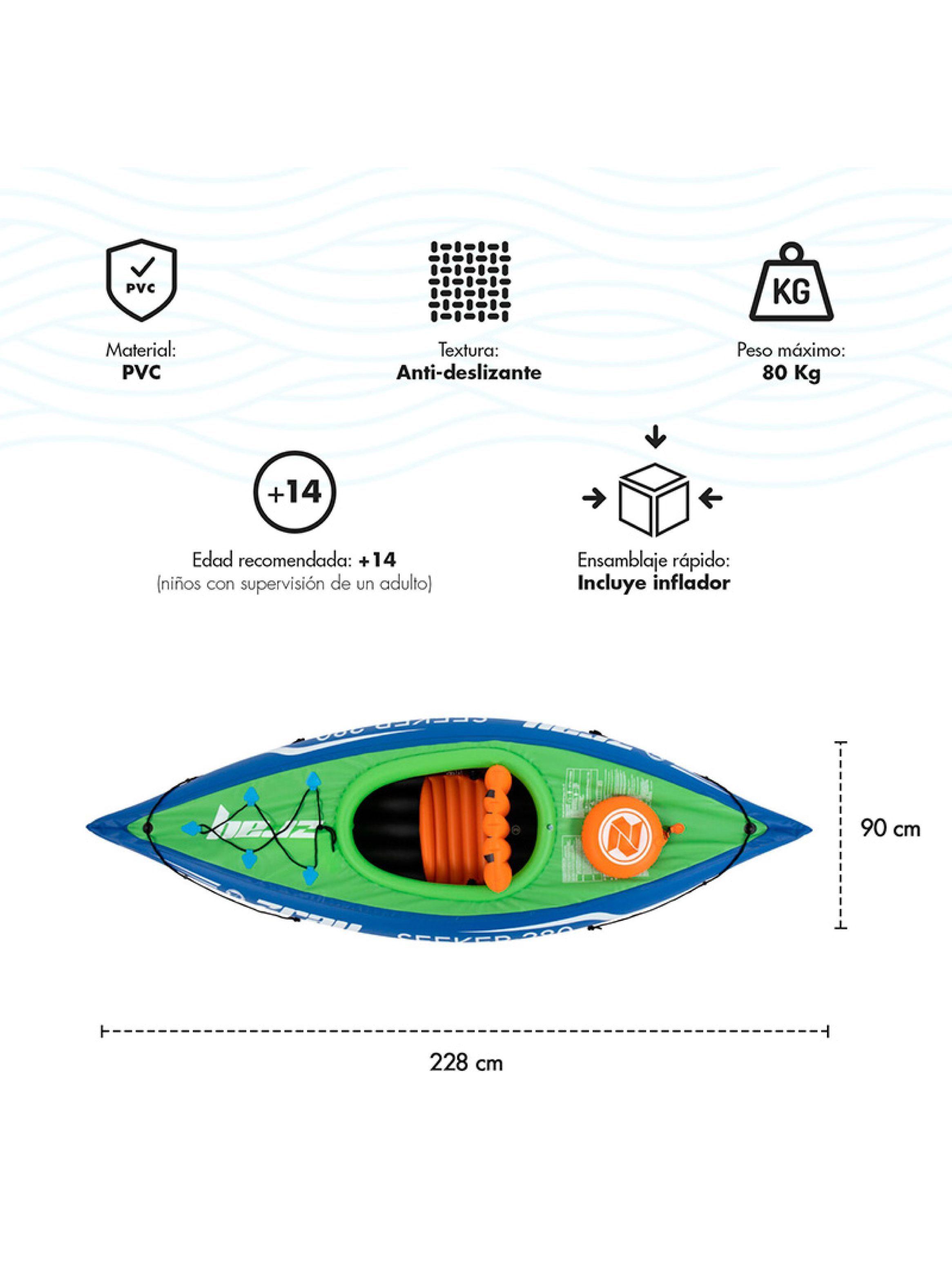 Kayak 1 Persona 282x90x43 cm Azul-2