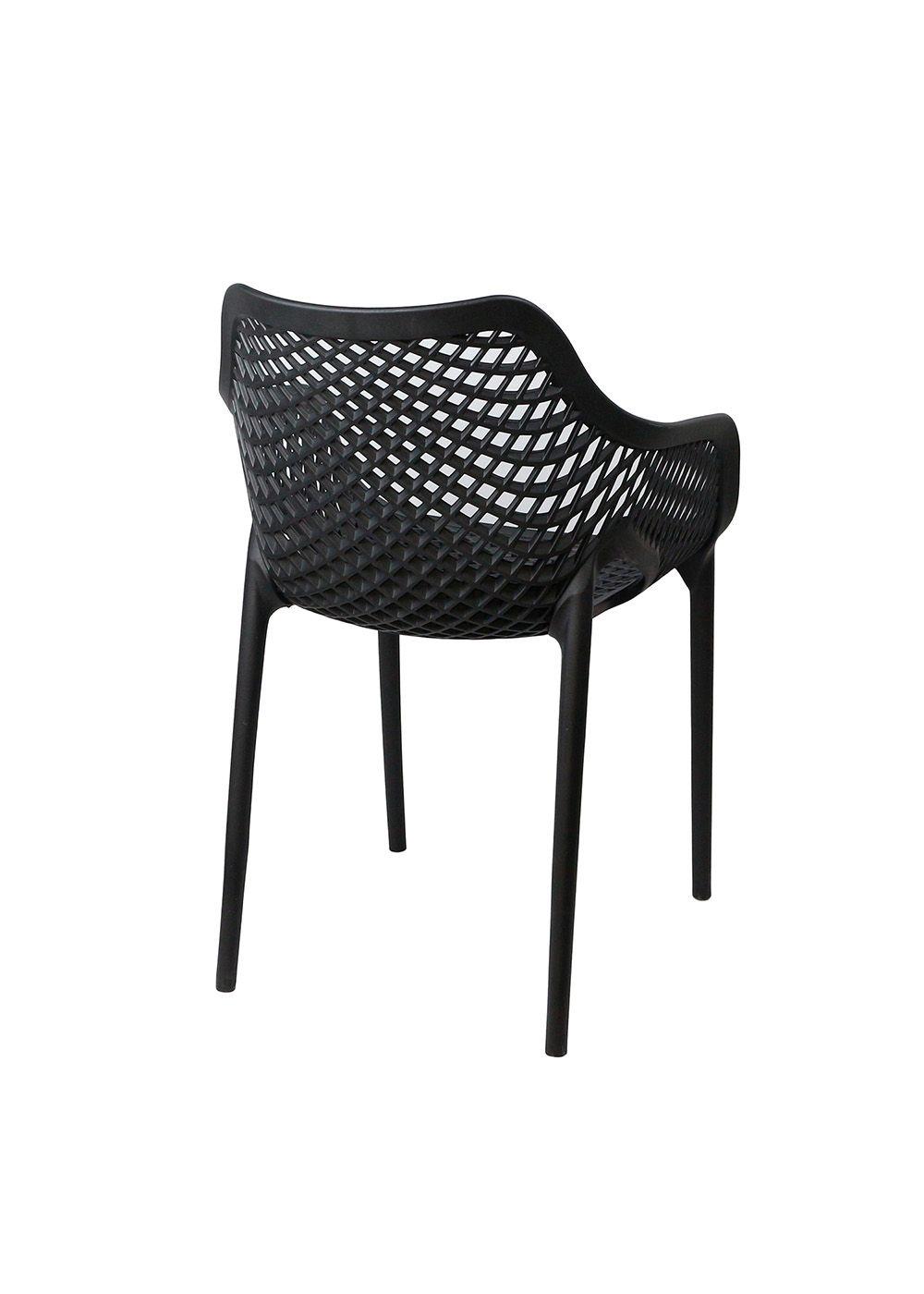 Silla Terraza Plástica Qatar Negra-5