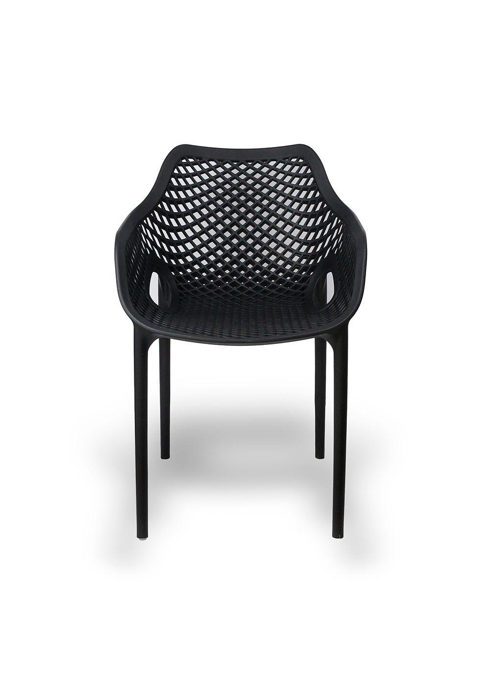 Silla Terraza Plástica Qatar Negra-7