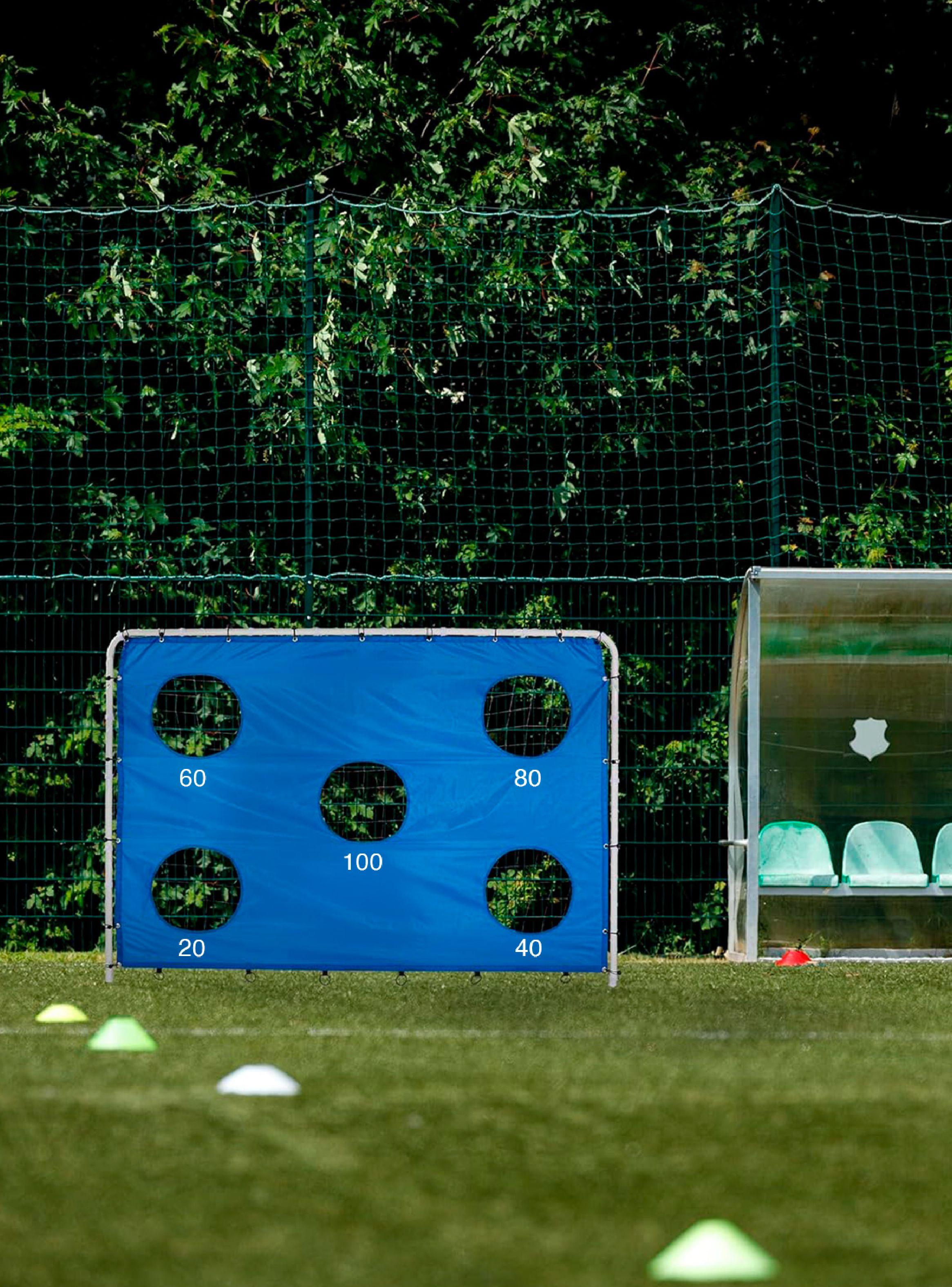 Arco de Fútbol Max Magic Azul 3 en 1 con Objetivos 213cm-4