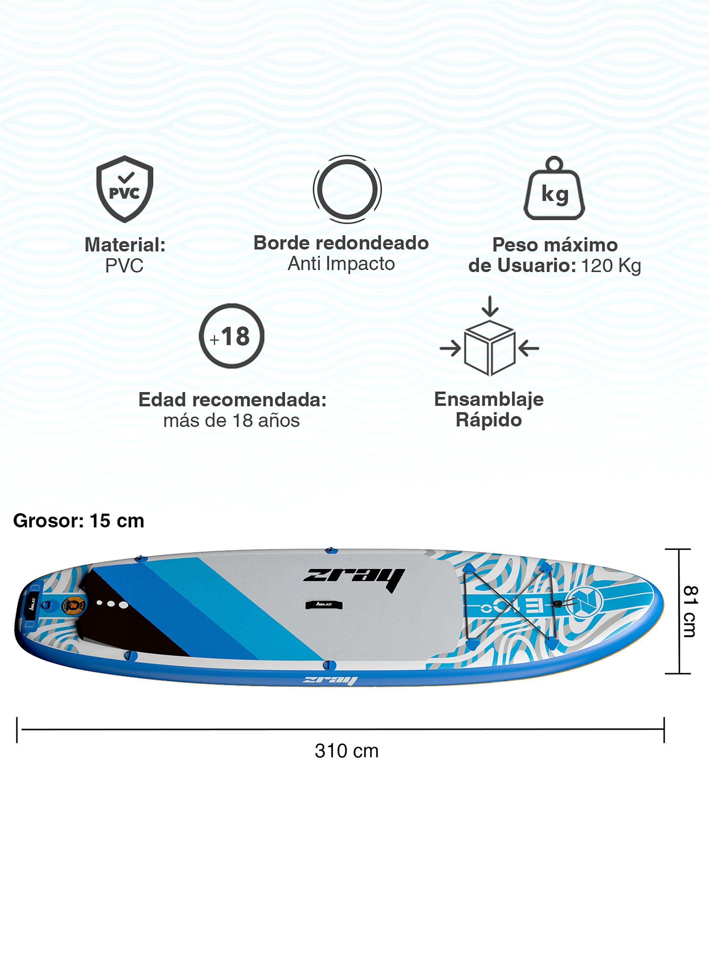 Set Stand Up Paddle 13x76x297 cm Azul-2