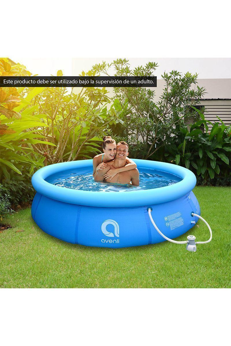 Piscina Inflable con Filtro 3618L 76x300cm Celeste-5
