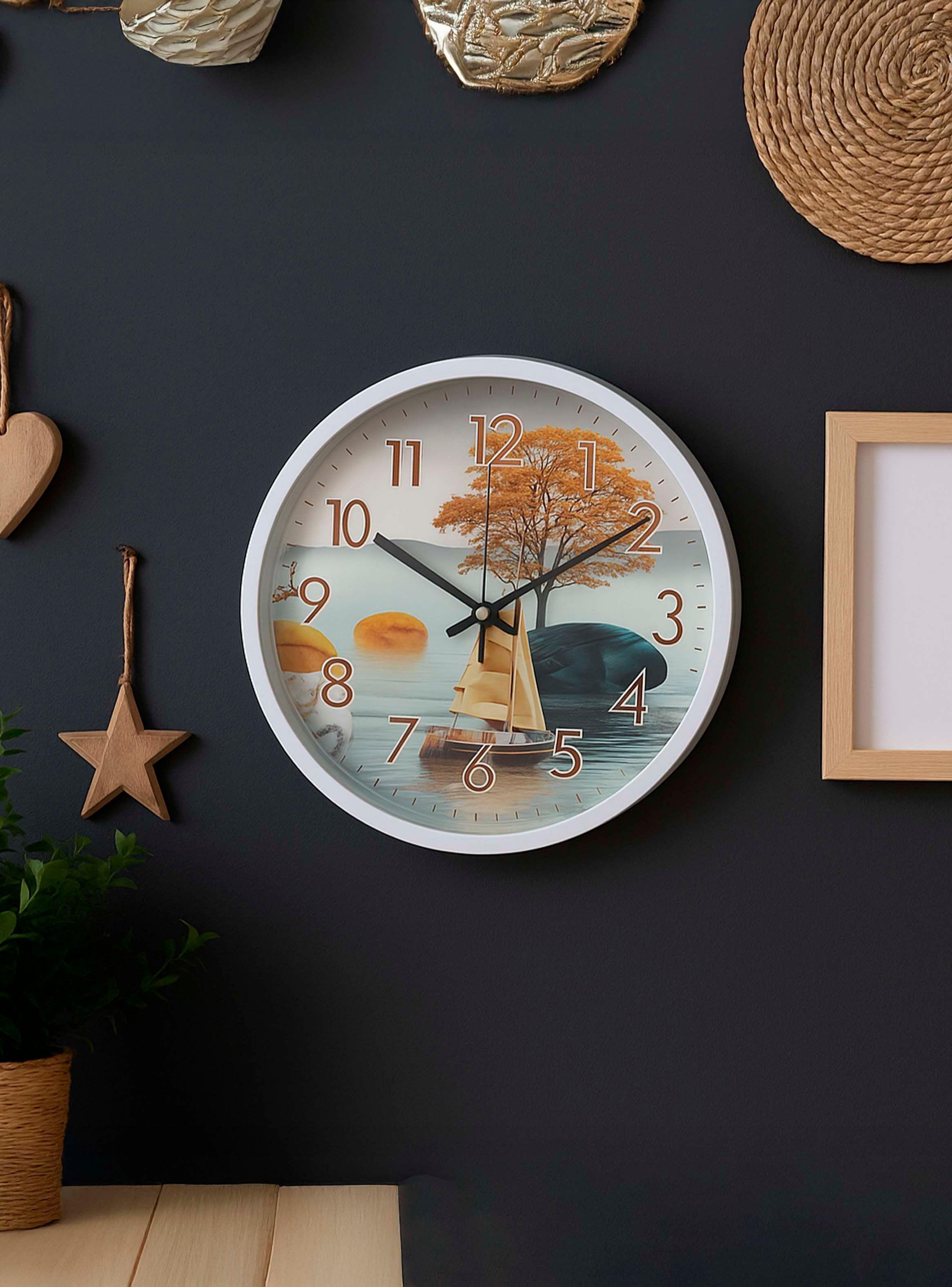 Reloj Decorativo Pared  Diseño 30 cm blanco-1