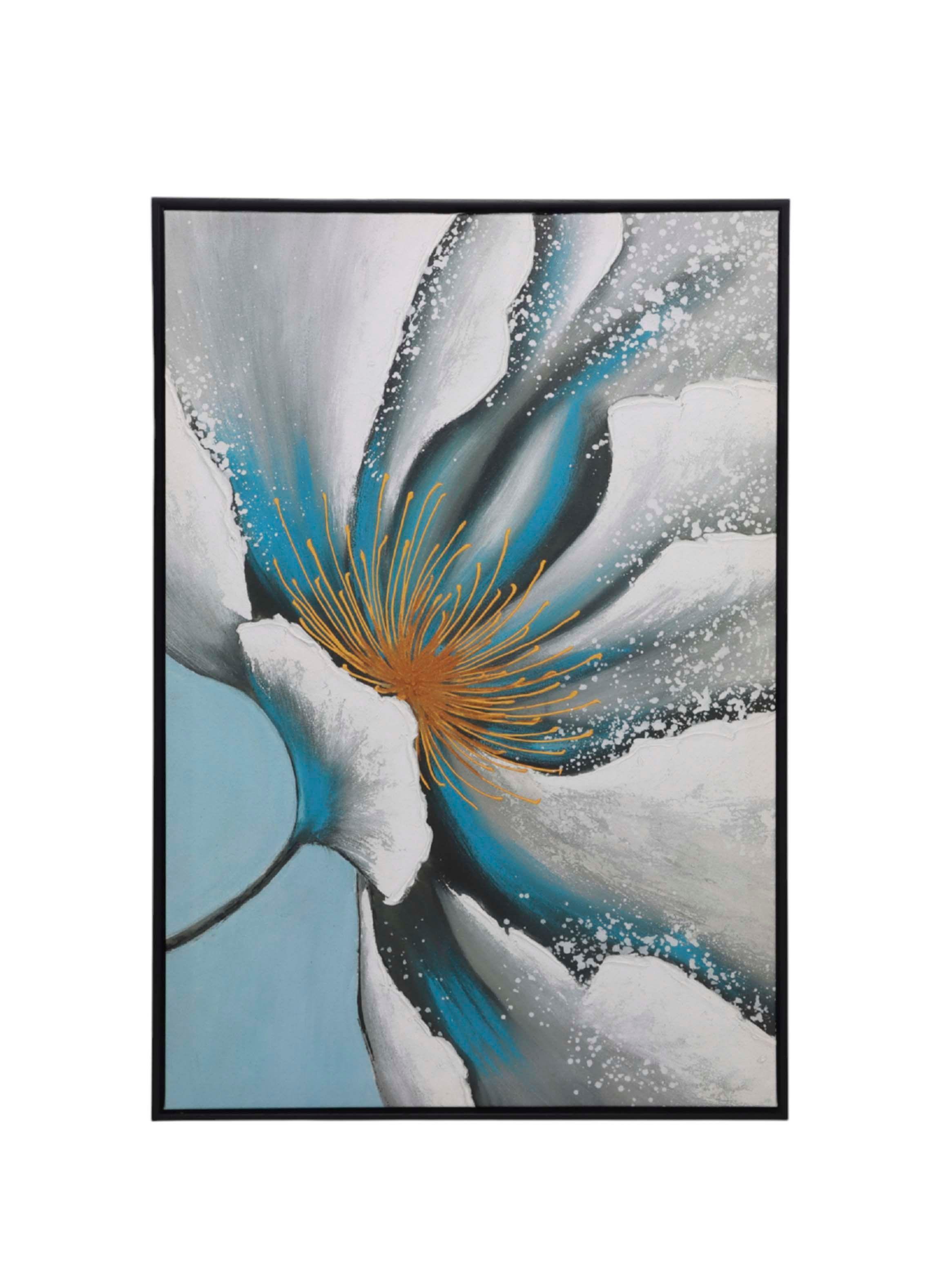 Cuadro Decorativo Flor Azul 90x60cm-0