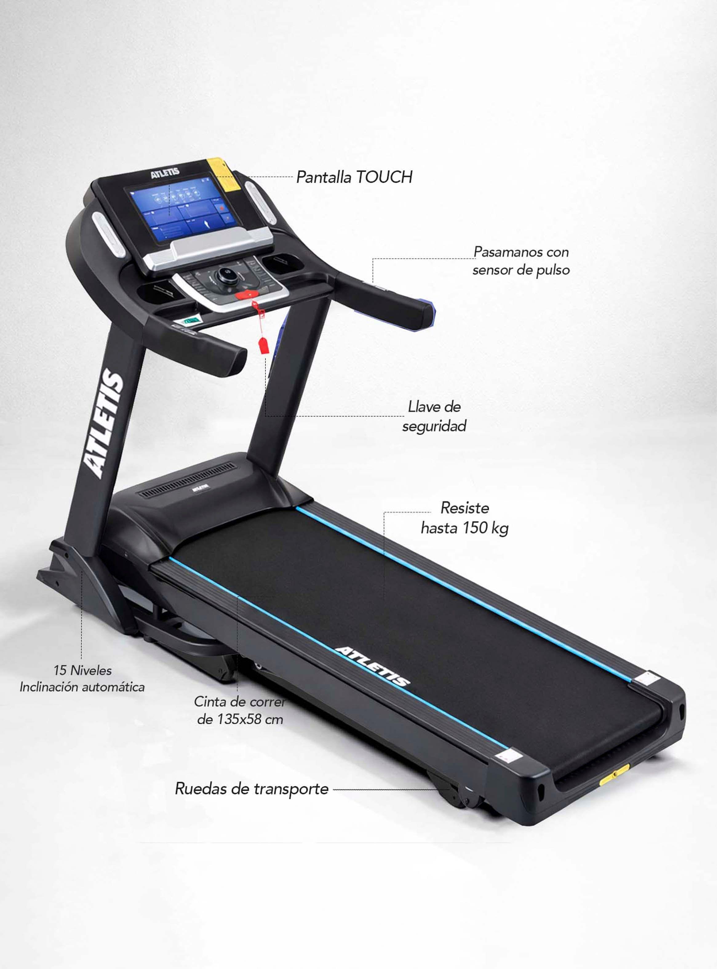 Trotadora Profesional X3500 20 km/h 3.5 HP Pantalla Táctil-5