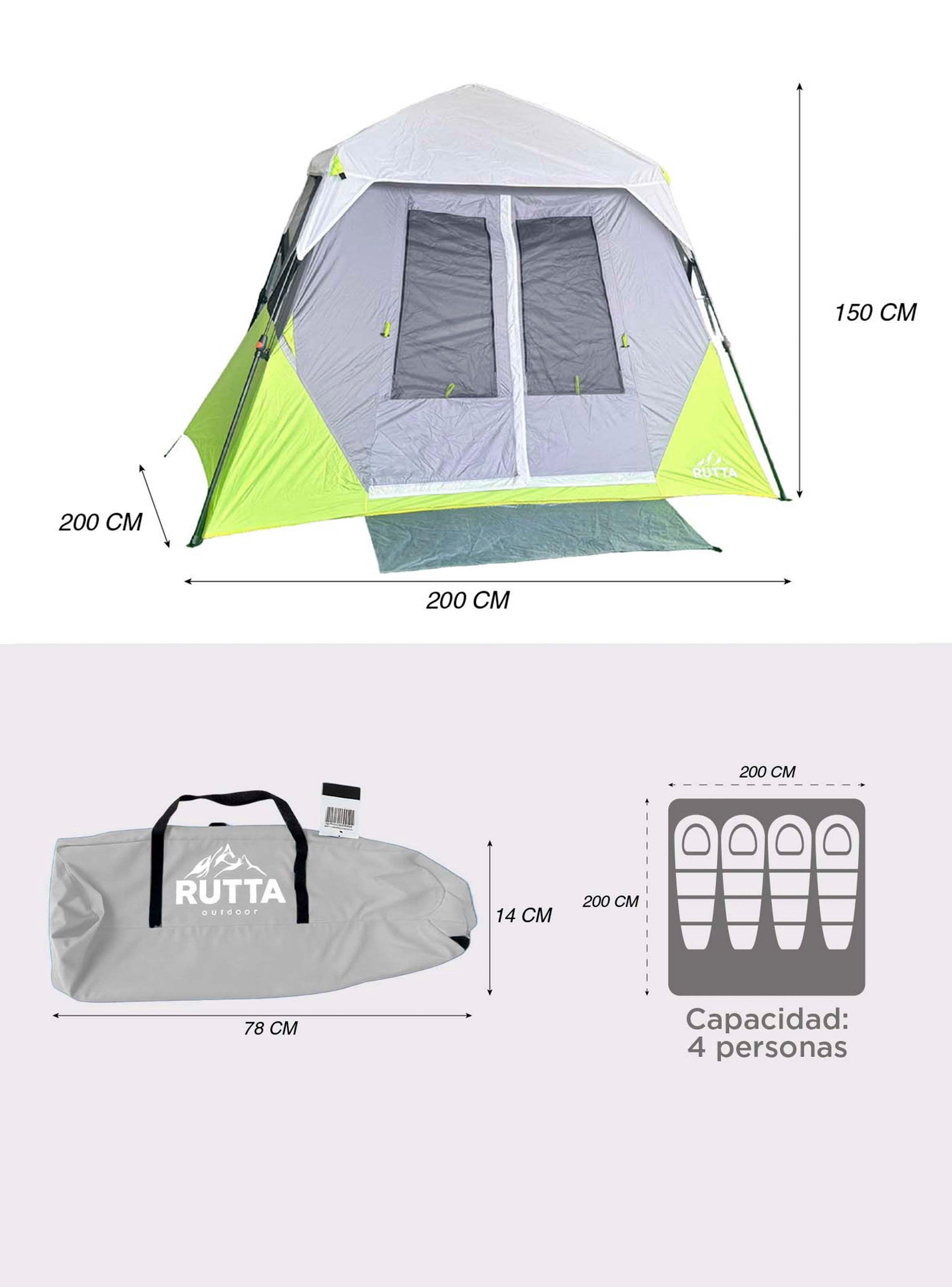 Carpa Instantánea QuickCamp 4 Personas-3