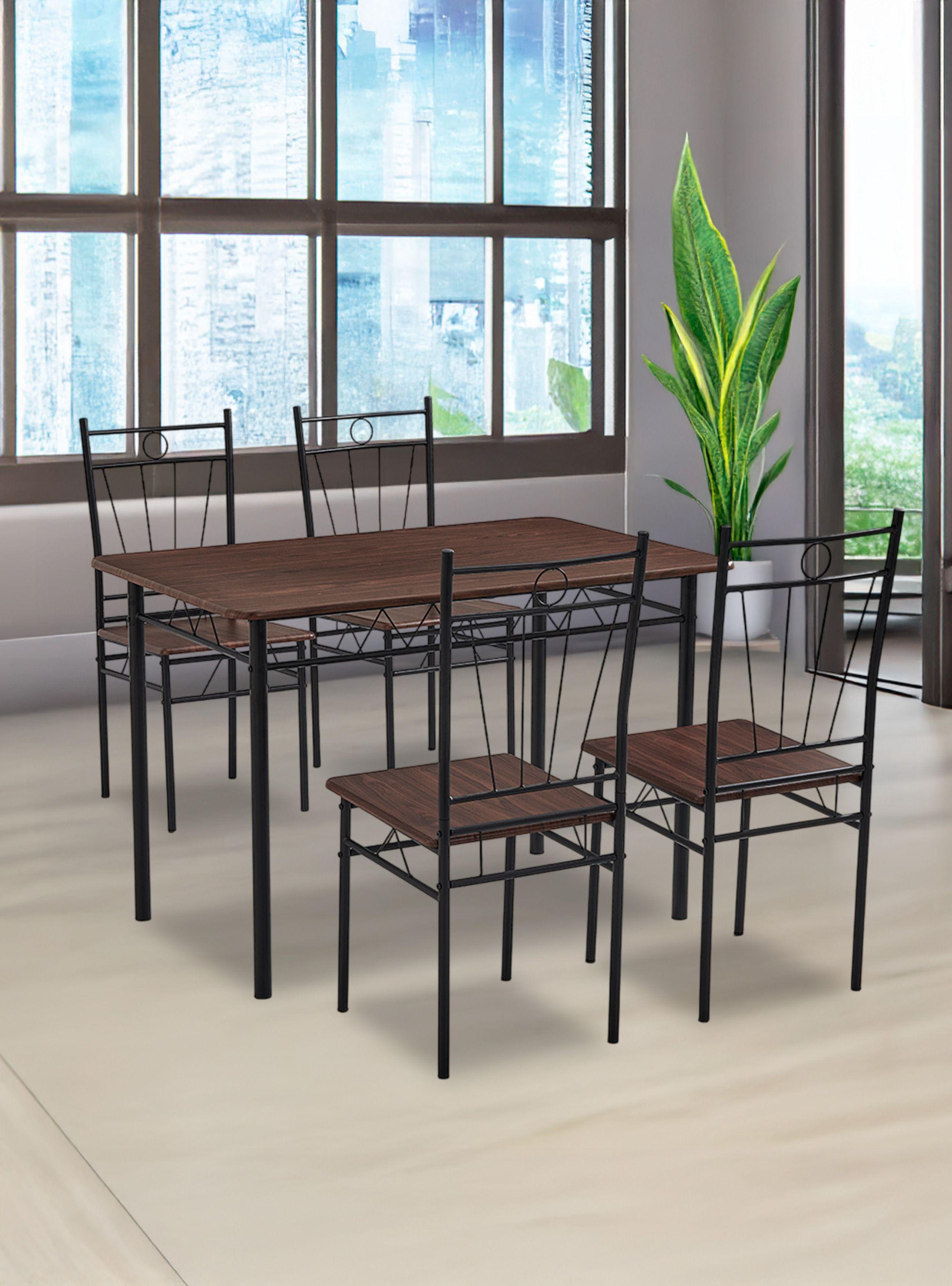 Juego de comedor 4P Verona Negro 74x70x110 cm-5