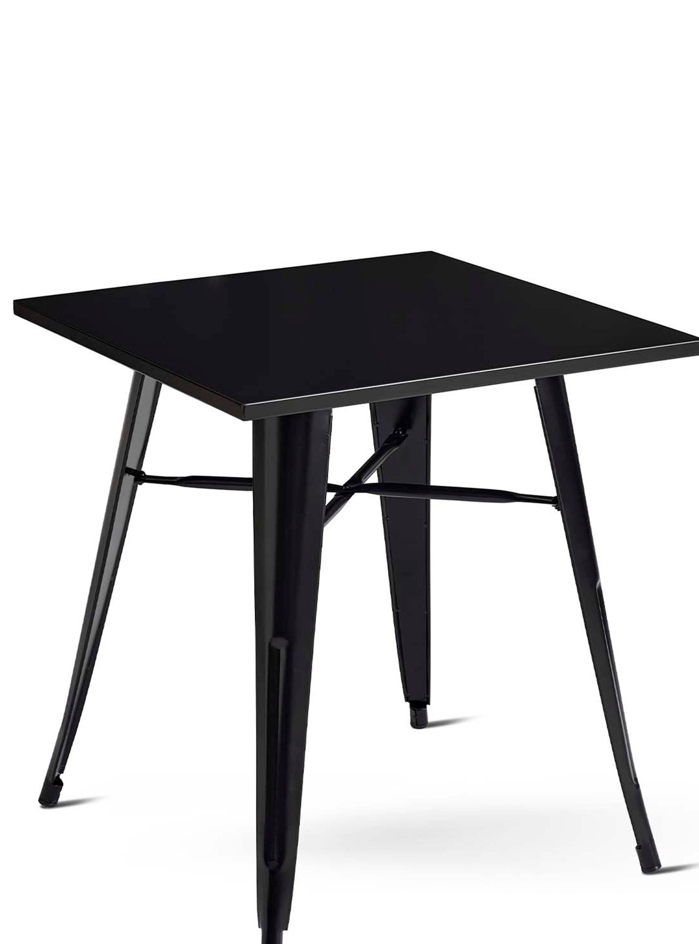 Mesa Metal Tolix Negra 70x70 cm-6