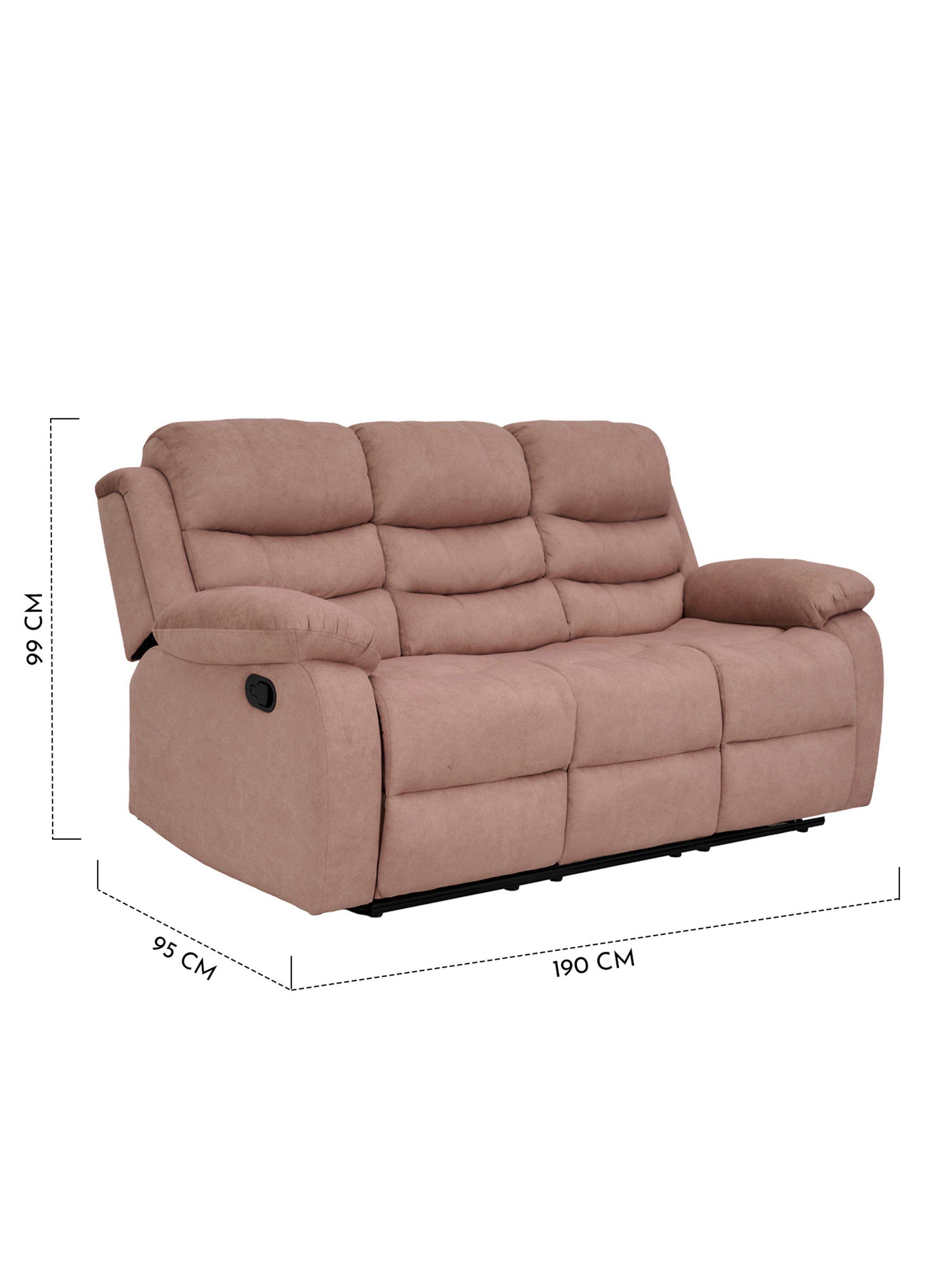 Berger Sofá reclinable Bilbao 3 cuerpos Café-6