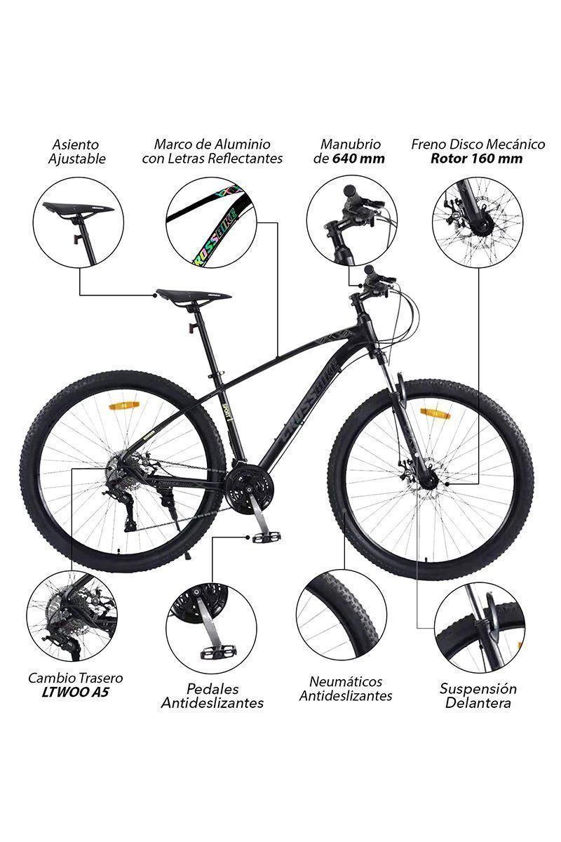 Bicicleta Mountain Bike Flyur 27,5" Negro-3