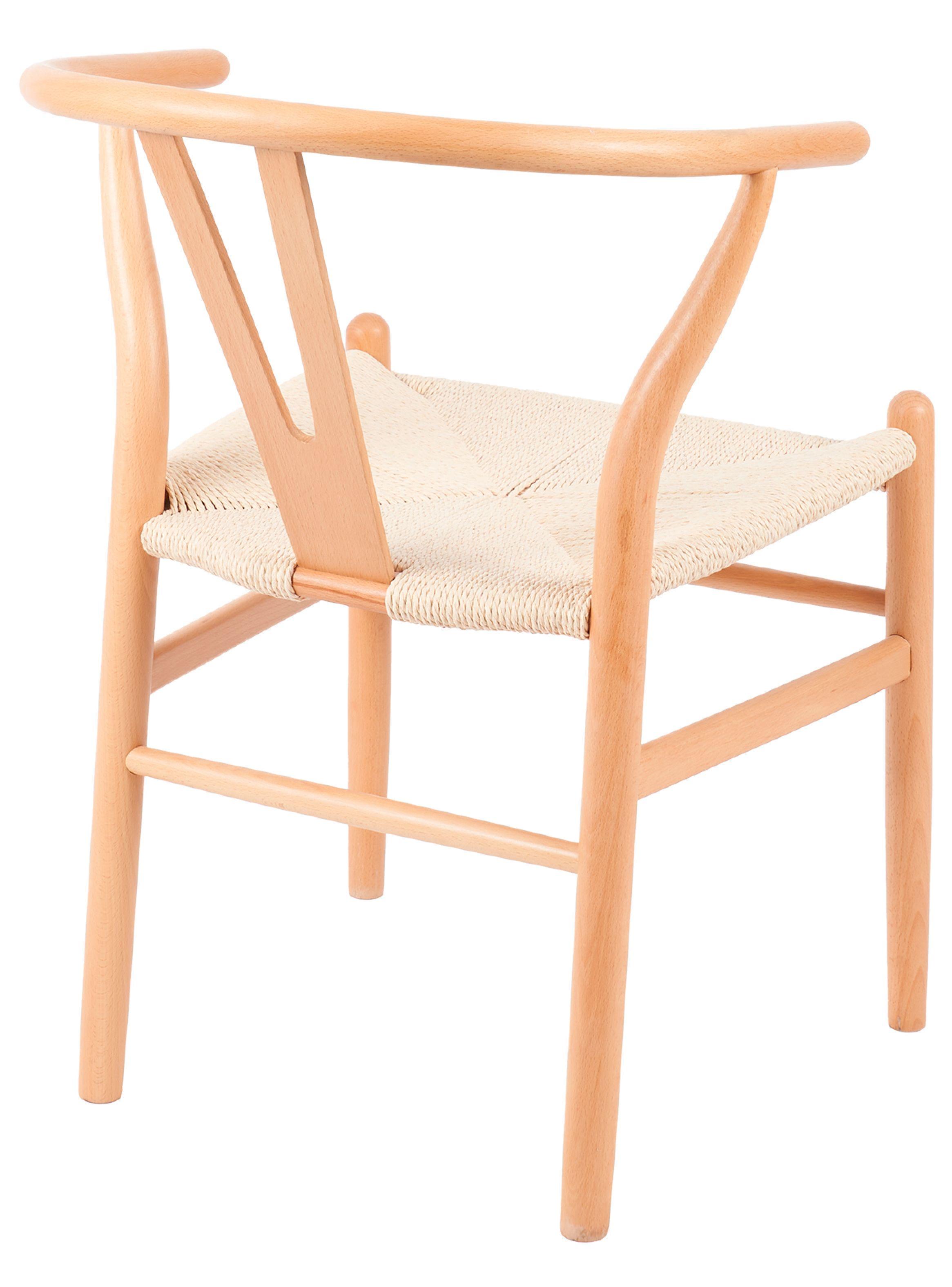 Pack 2 Sillas Comedor Novahus Wishbone Natural Beige-6