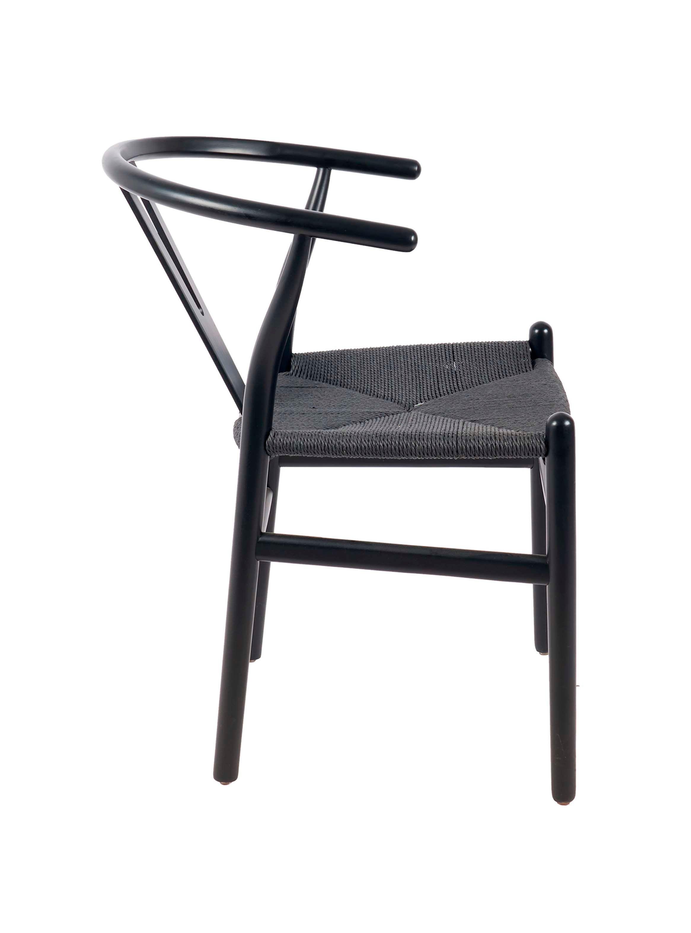 Silla de Comedor Wishbone Negro-2