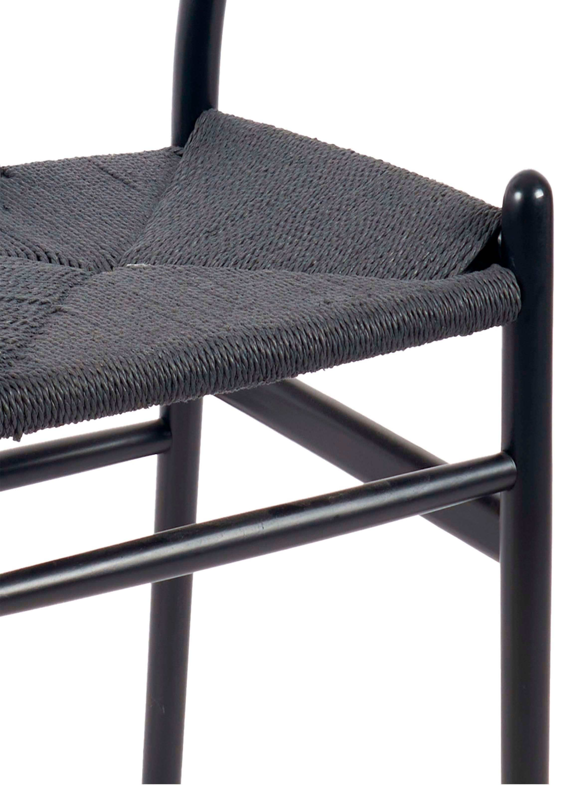 Silla de Comedor Wishbone Negro-3