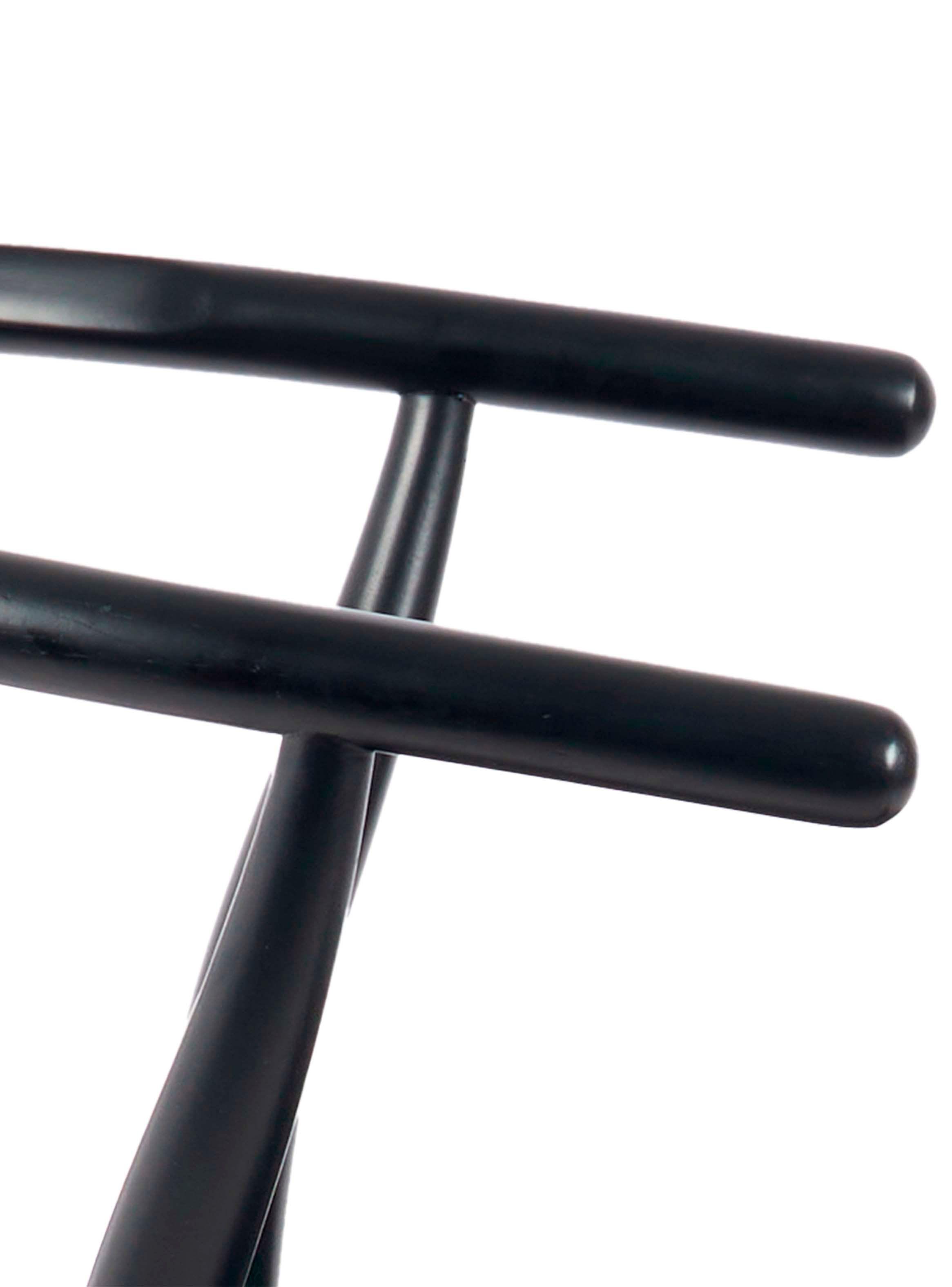 Silla de Comedor Wishbone Negro-4