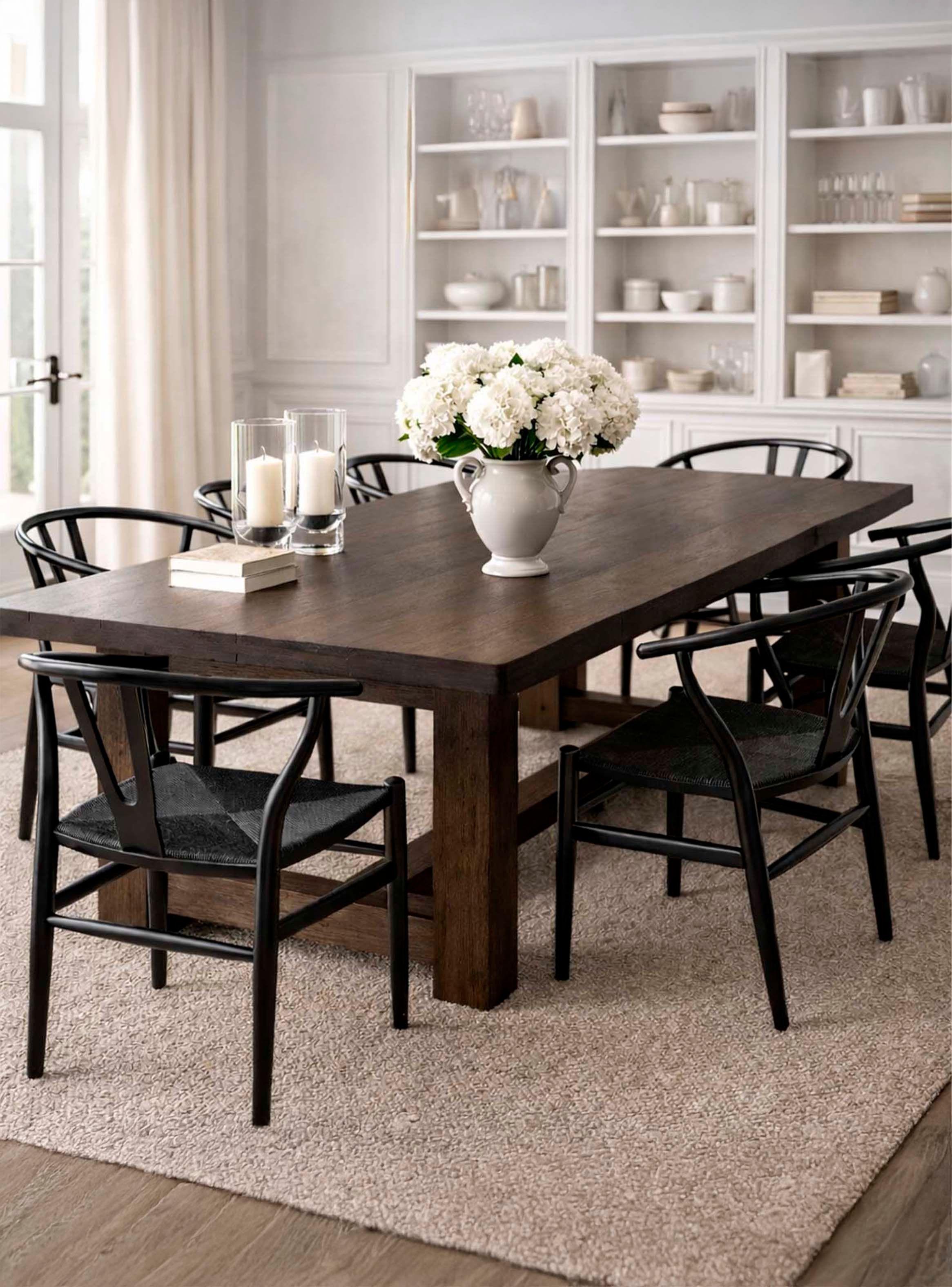 Silla de Comedor Wishbone Negro-7