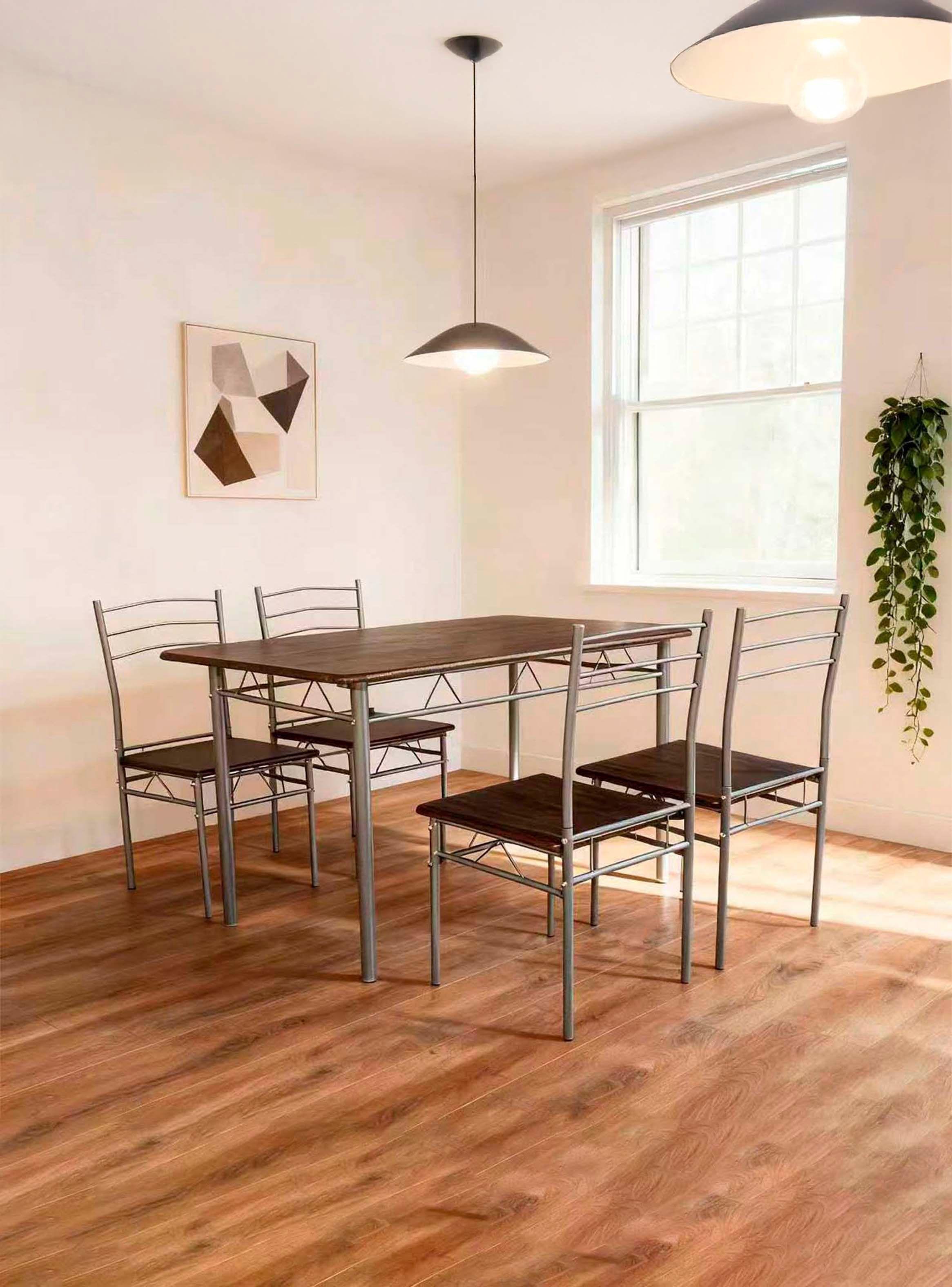 Juego de comedor 4P Verona Silver 74x70x110 cm-5
