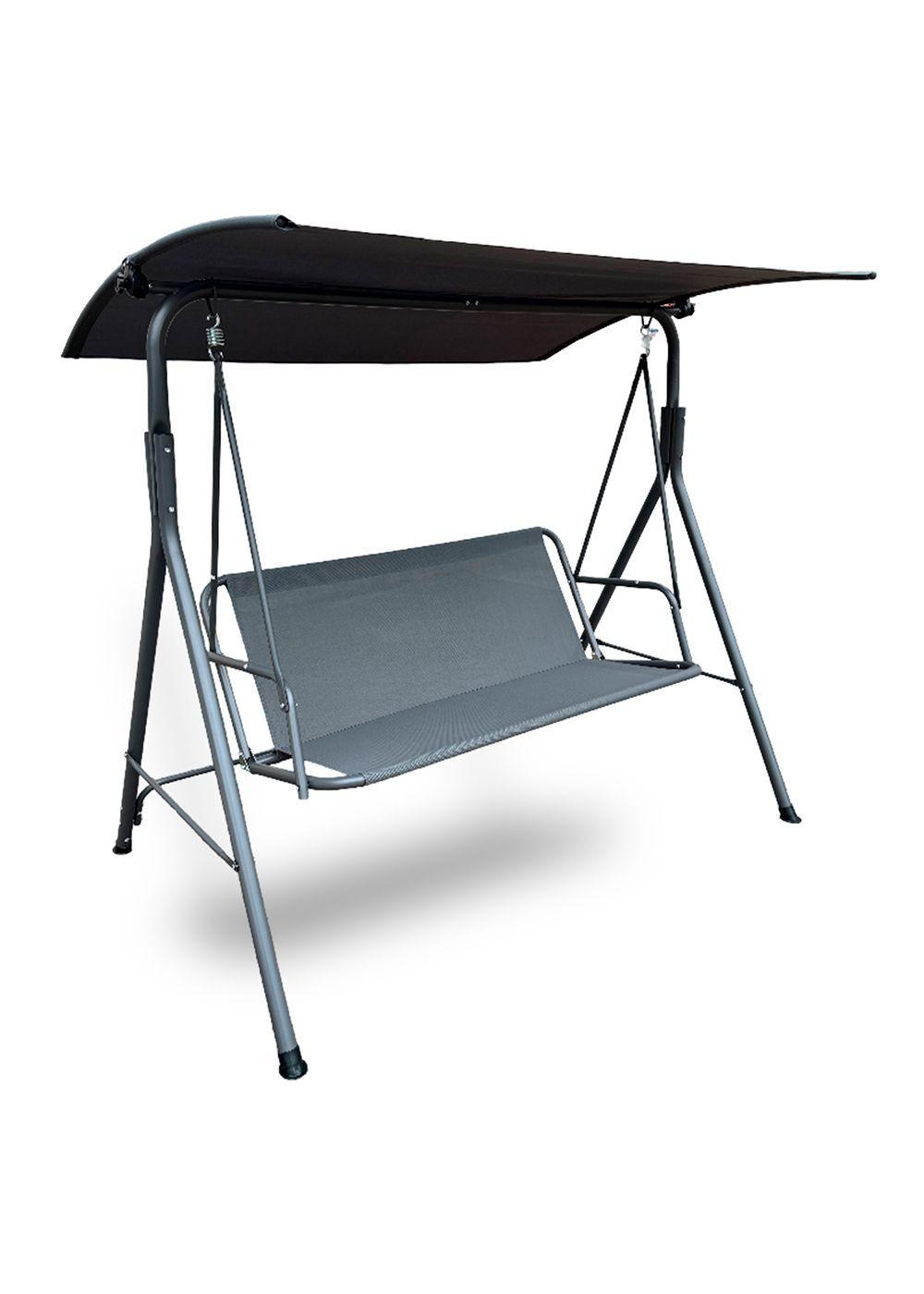 Columpio Terraza Textileno y Acero Gris-0