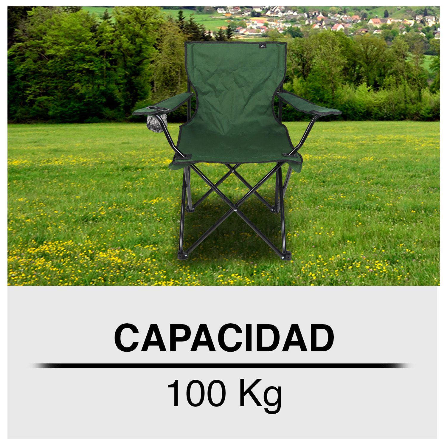 Silla Plegable Camping Verde-4